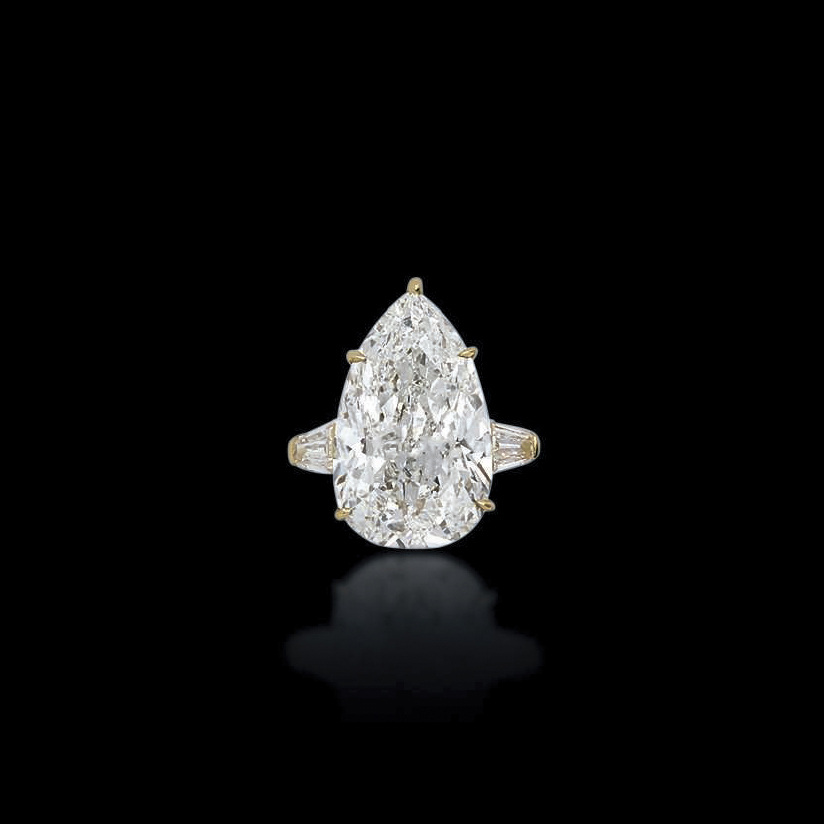 cartier pear shaped diamond ring