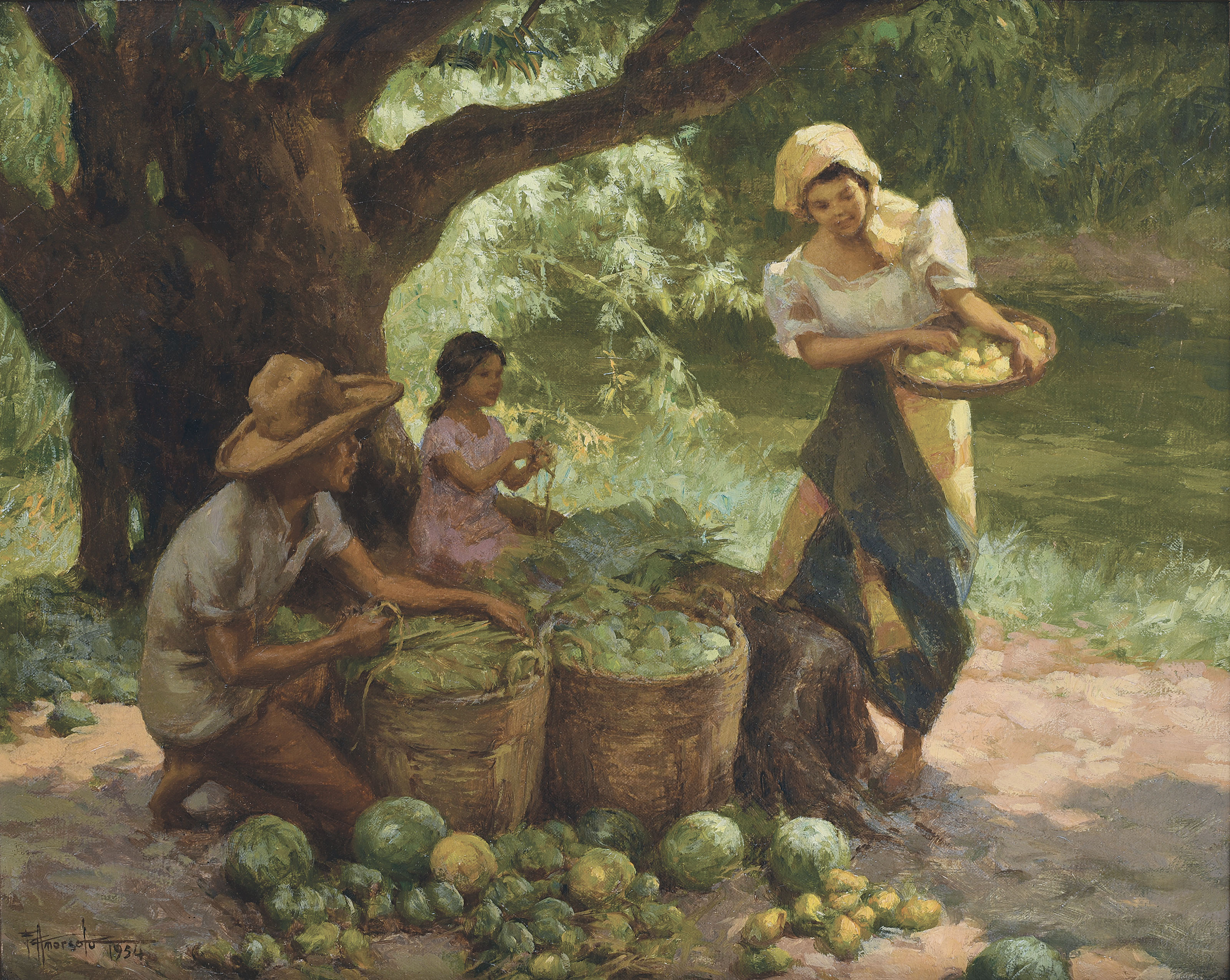 Fernando Cueto Amorsolo Philippines 1892 1972 Under The Mango