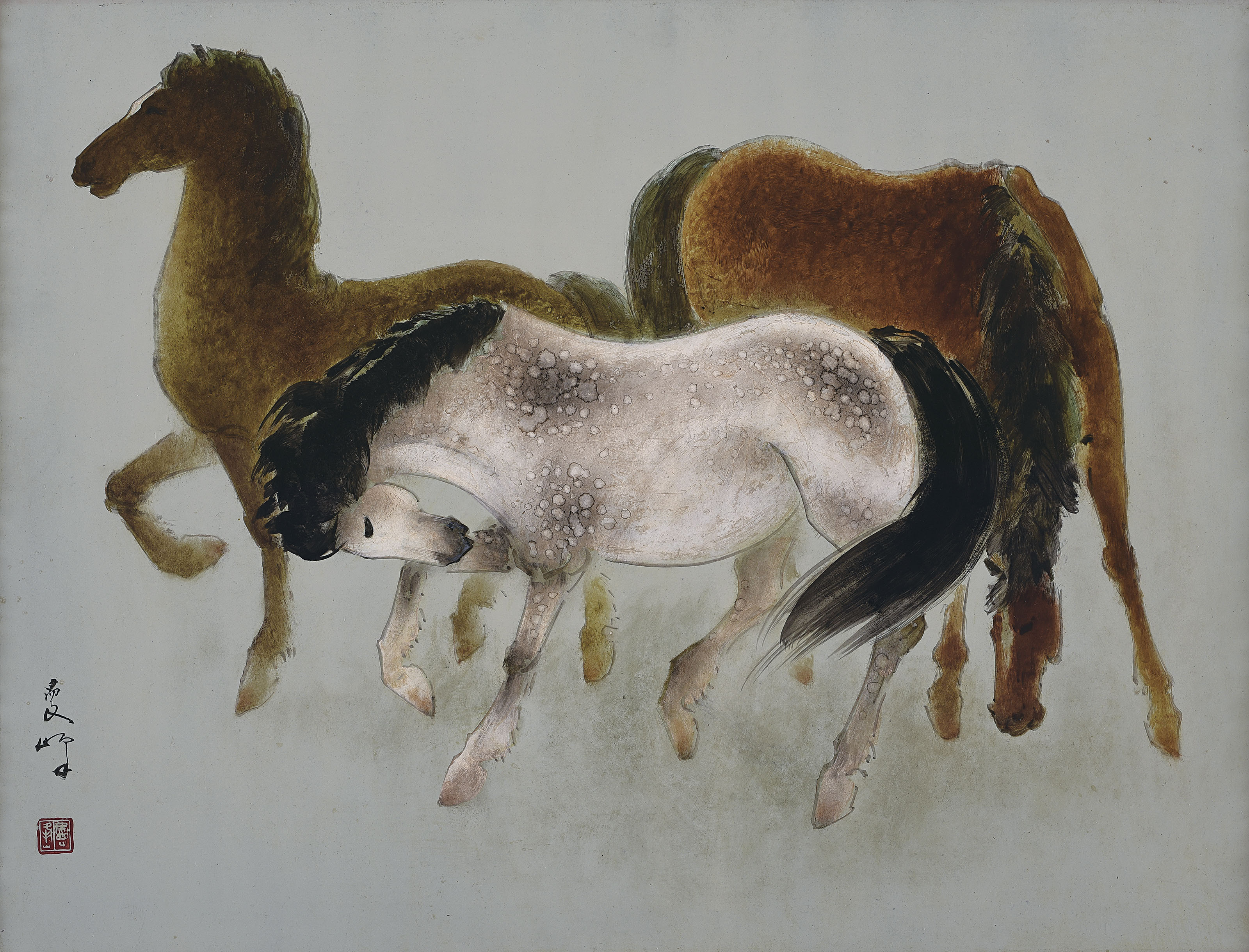 LEE MAN FONG (INDONESIA, 1913-1988), THREE HORSES | Christie's