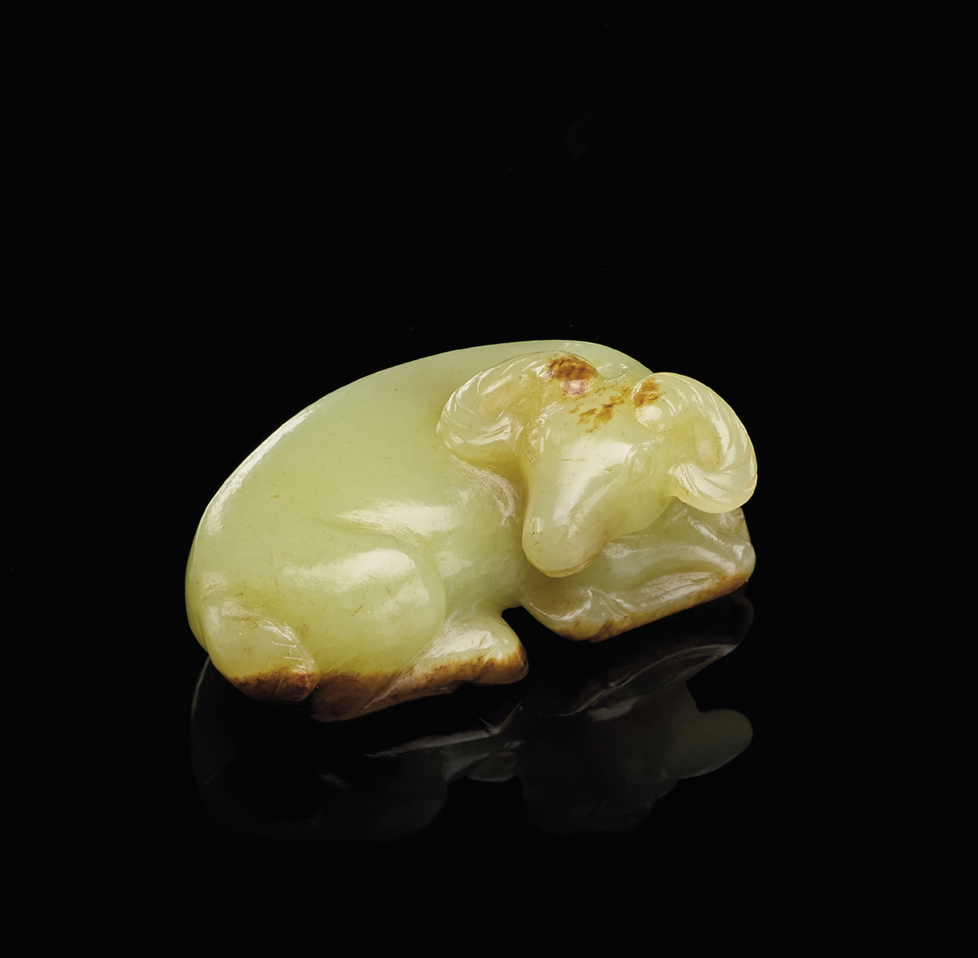 A YELLOW JADE CARVING OF A RAM , YUANMING DYNASTY (13681644) Christie's