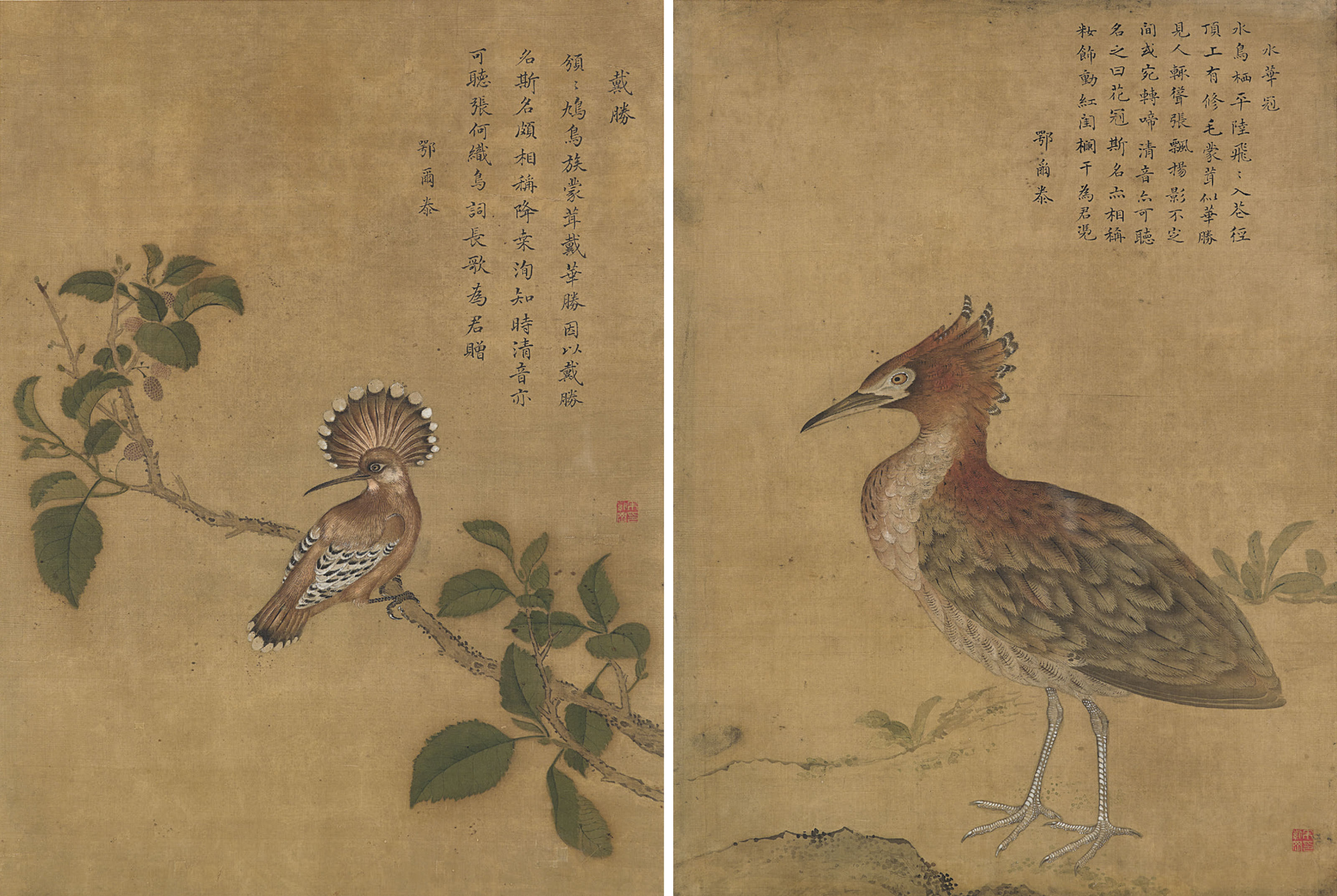 清沈銓繁花茂枝設色絹本立軸, Flower and Cat | Christie's
