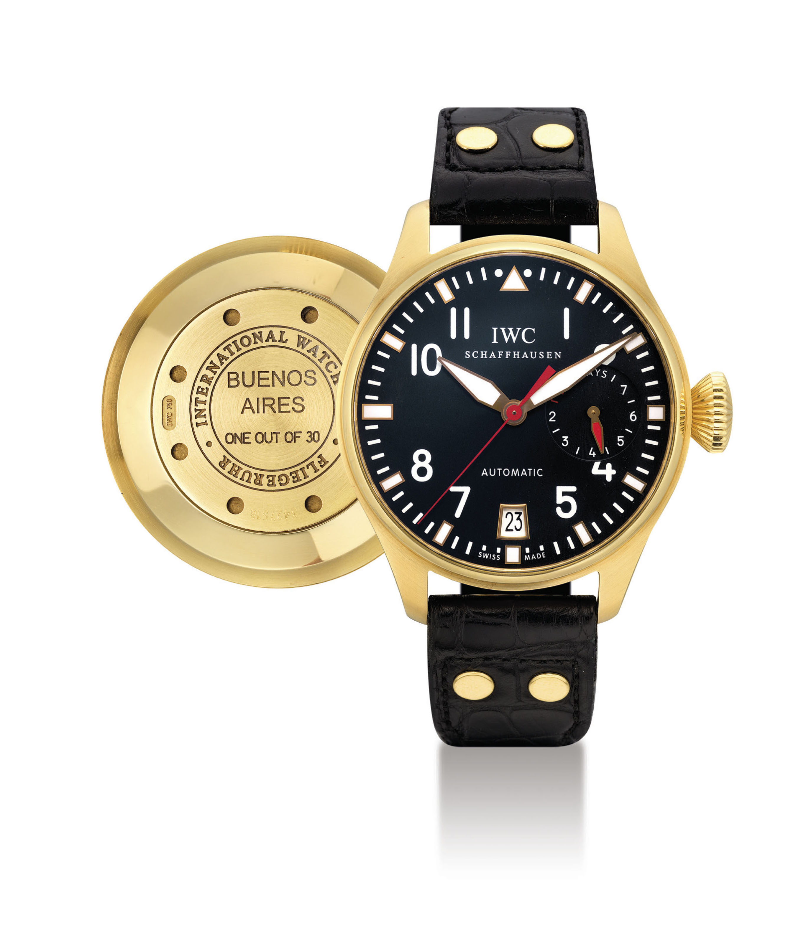 PIAGET. A FINE AND LARGE 18K WHITE GOLD AUTOMATIC WRISTWATCH