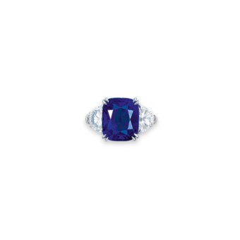 An Important Sapphire And Diamond Ring By Harry Winston