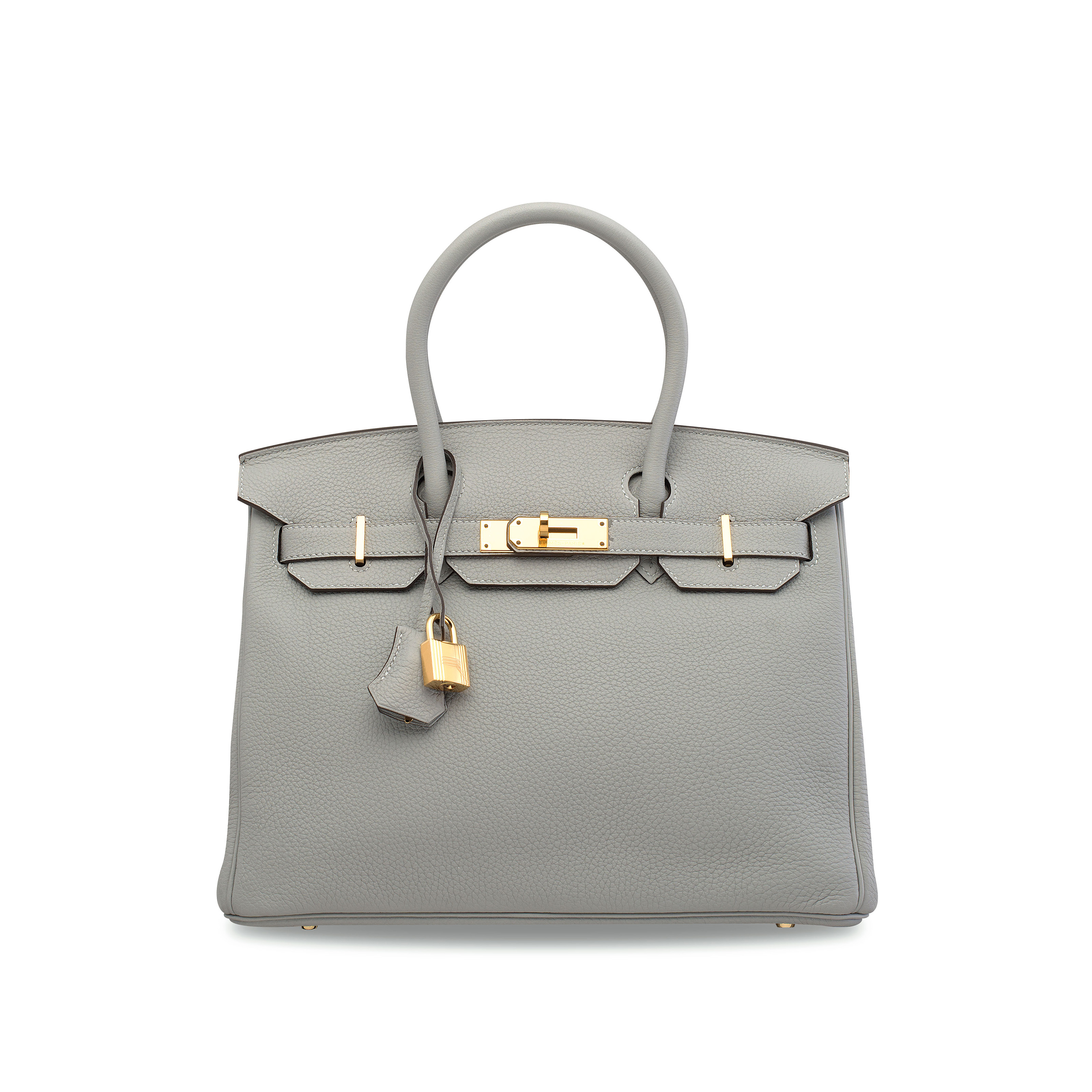 A BLEU GLACIER CLÃMENCE LEATHER BIRKIN 30 WITH GOLD HARDWARE , HERMÃS, 2015 | Christie's