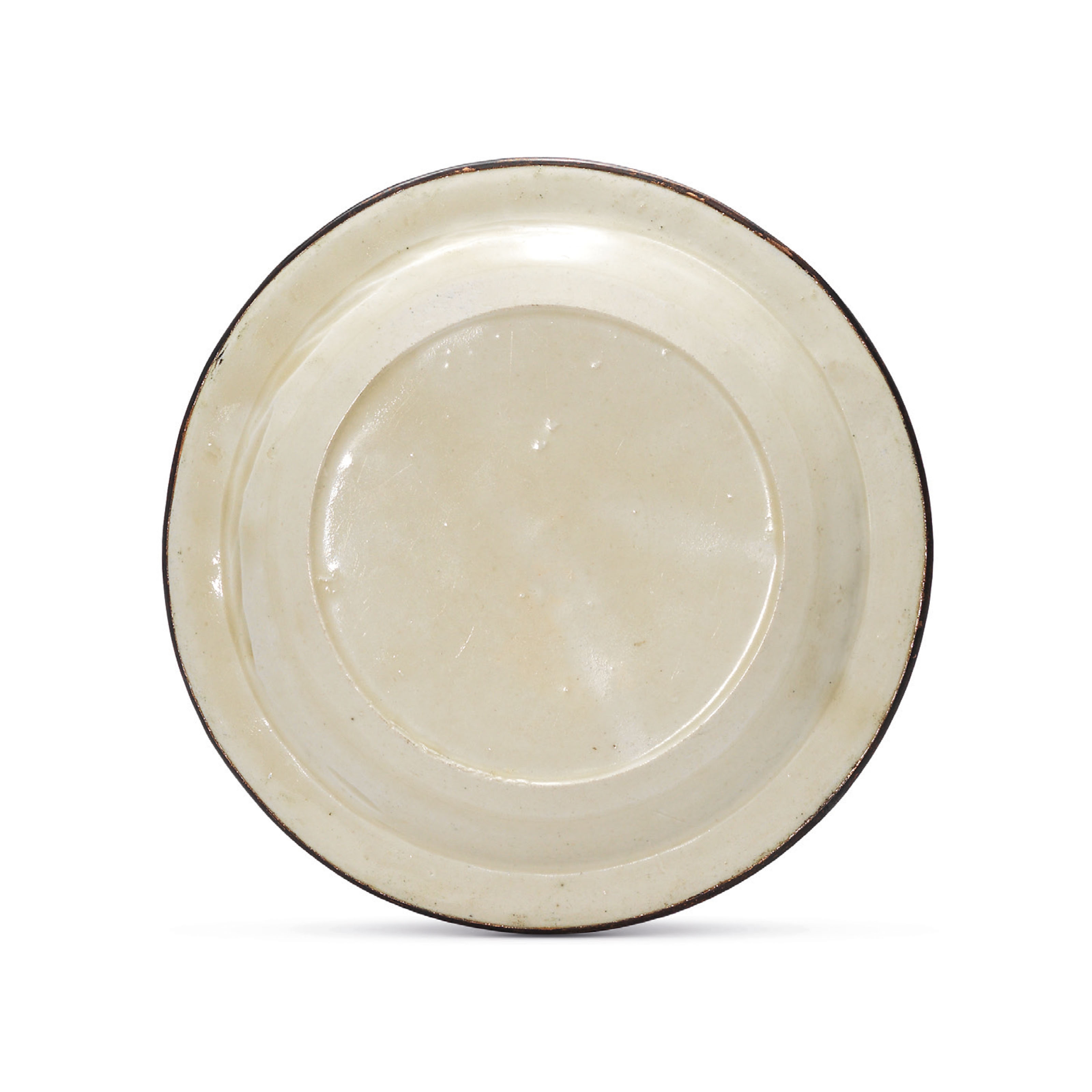 A RARE SMALL DING MOULDED ‘MANDARIN DUCKS’ DISH , JIN DYNASTY (1115