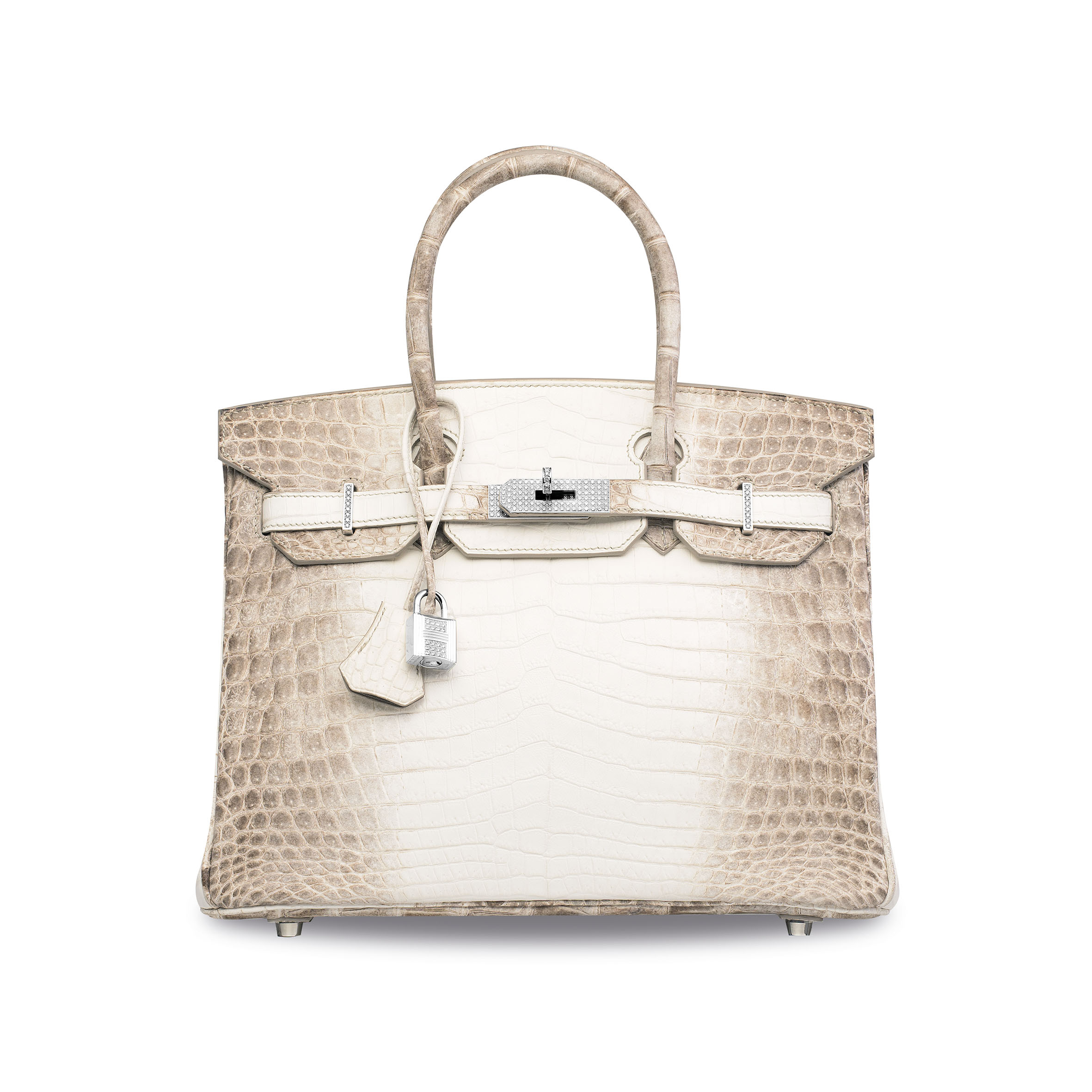 An Exceptional Matte White Himalaya Niloticus Crocodile Diamond Birkin 30 With 18k White Gold Diamond Hardware Hermes 2008 21st Century Bags Christie S