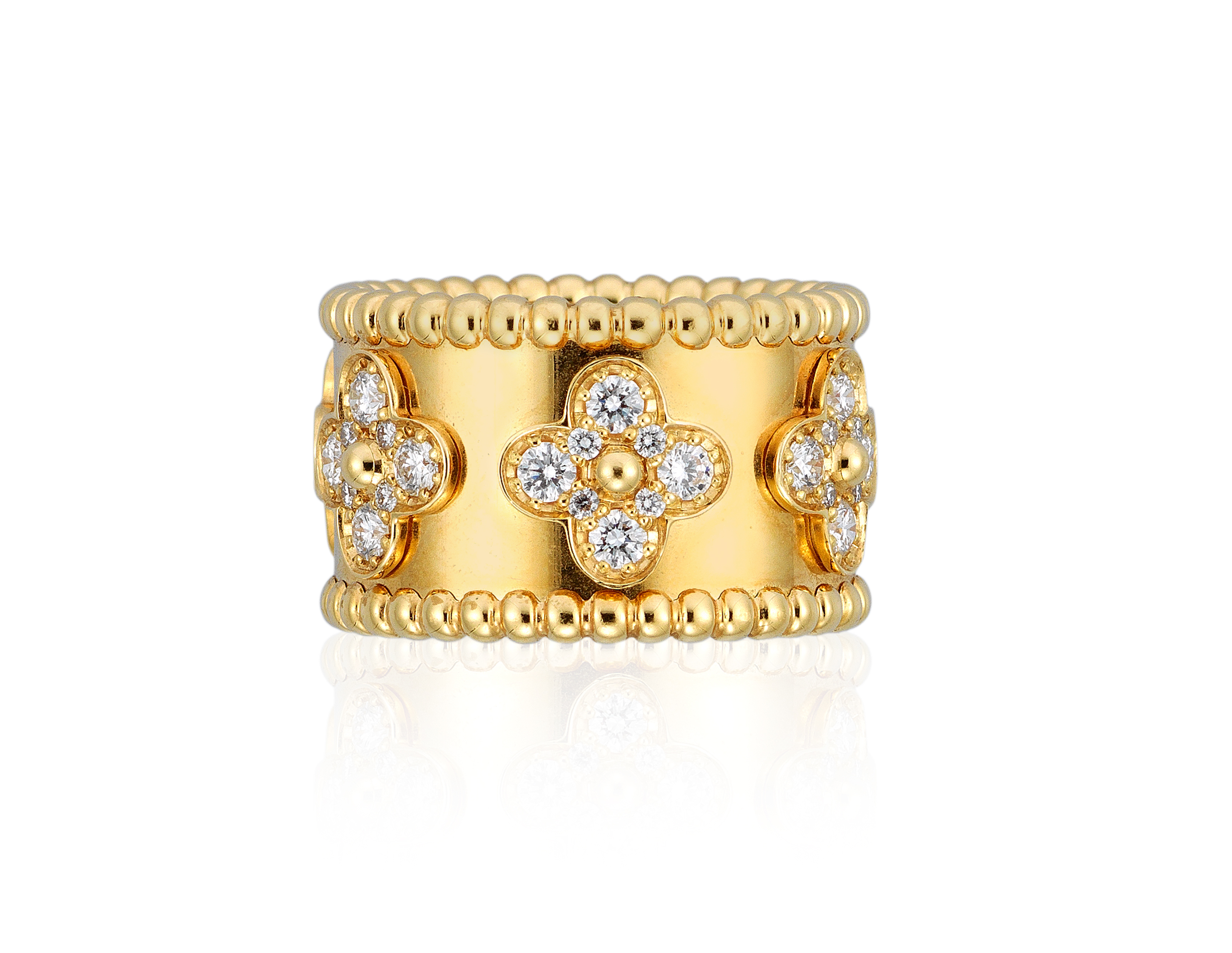Van cleef perlee online clover ring