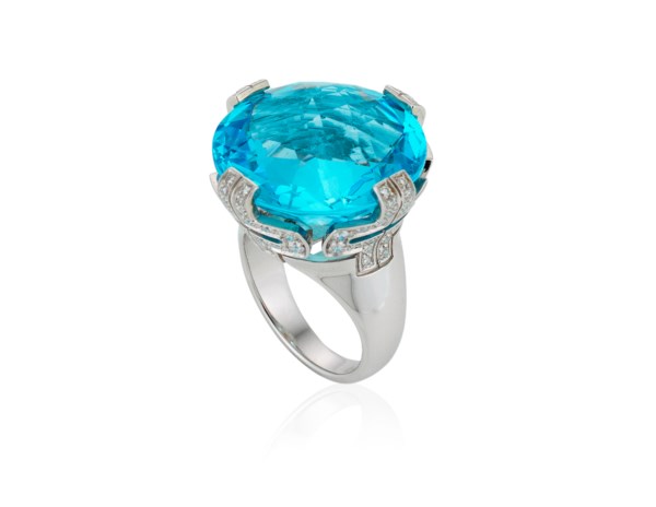 BULGARI TOPAZ AND DIAMOND 'PARENTESI' RING, Christie's