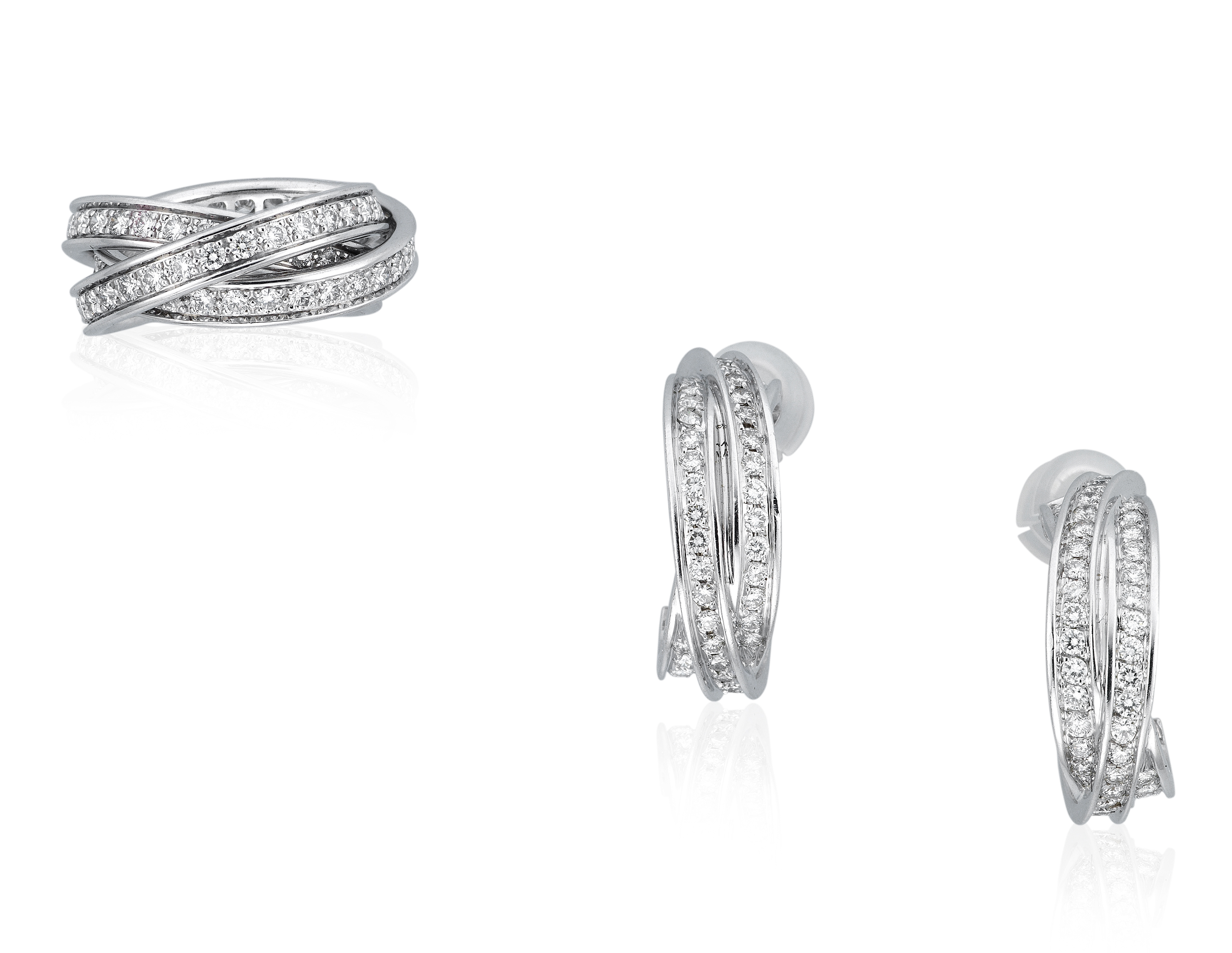 CARTIER DIAMOND 'TRINITY' JEWELLERY SET,  Christie’s