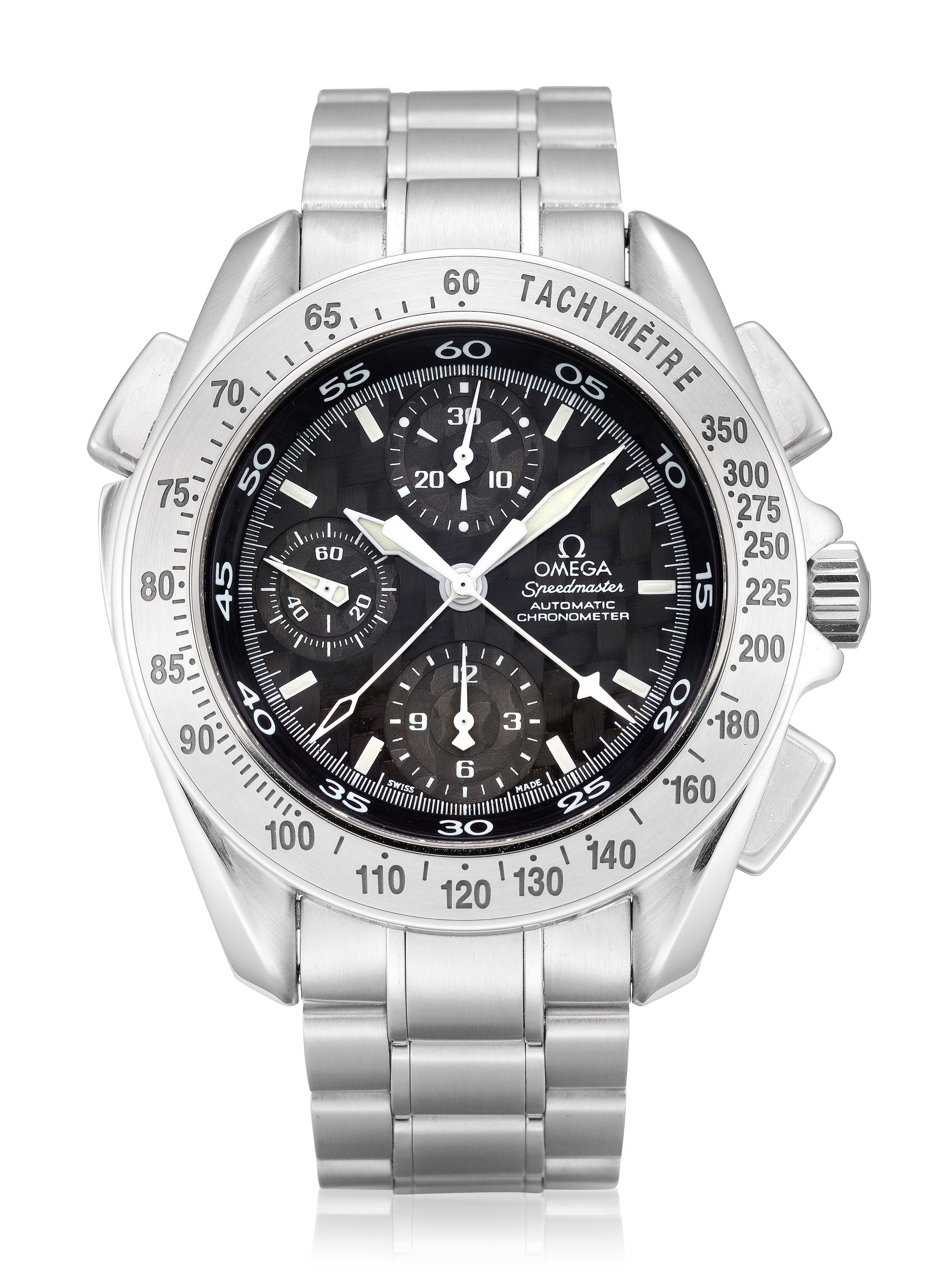 SPEEDMASTER SPLIT SECONDS CHRONOGRAPH WITH BRACELET AND CARBON FIBRE DIAL OMEGA