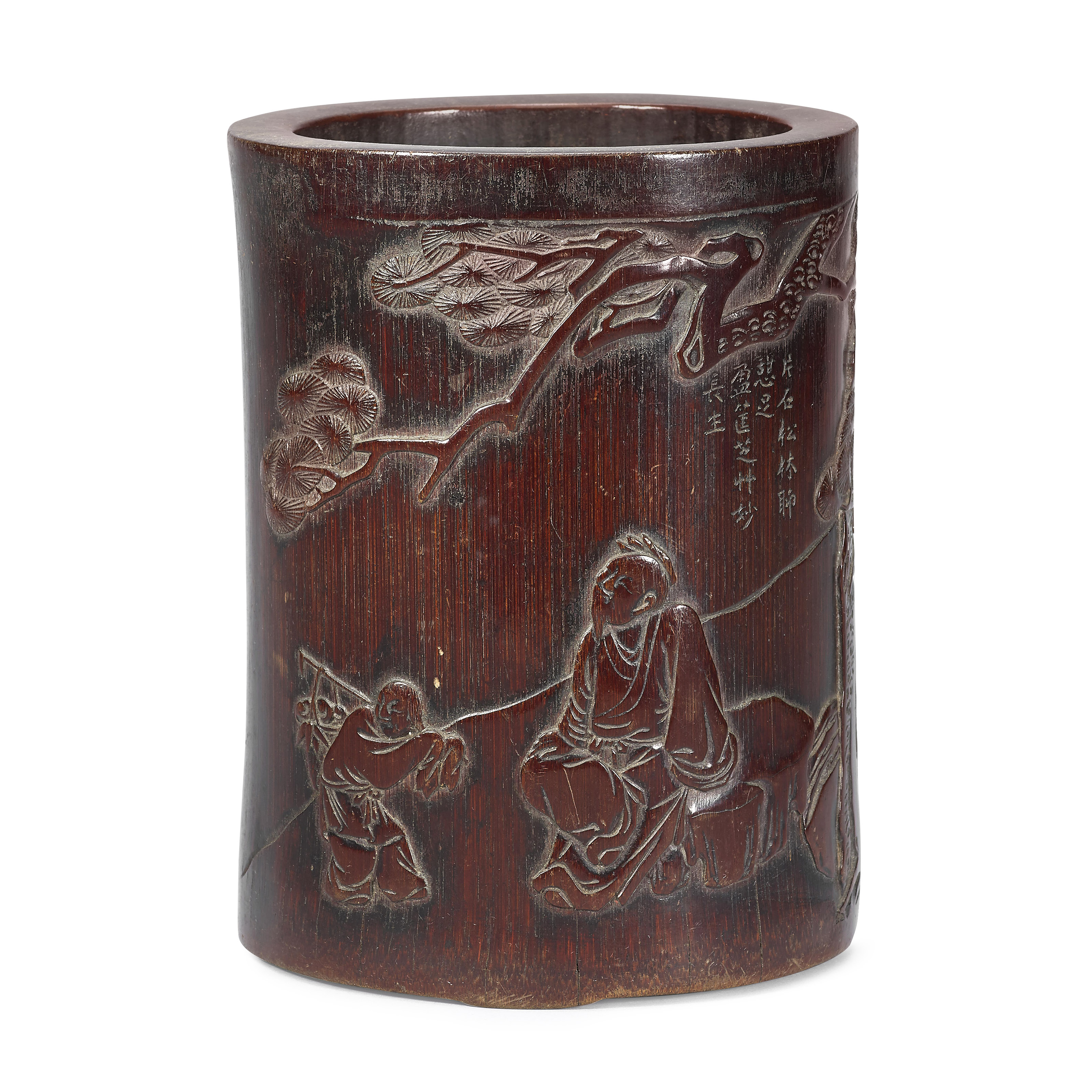 黄花梨文竹图笔筒, QING DYNASTY (1644-1911) | Christie's