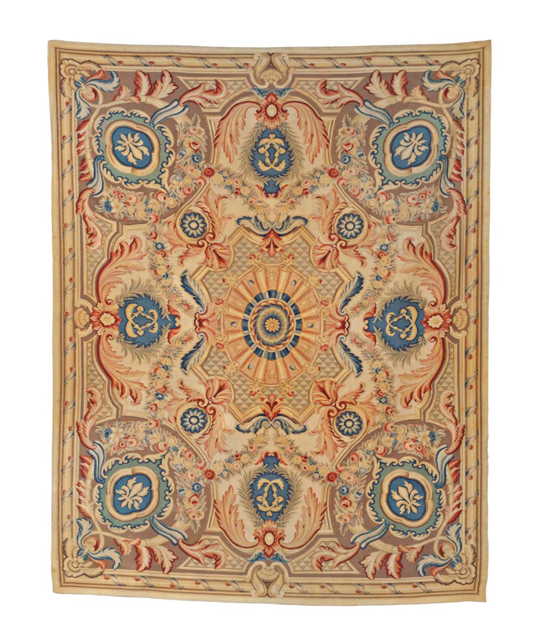 AN AUBUSSON CARPET