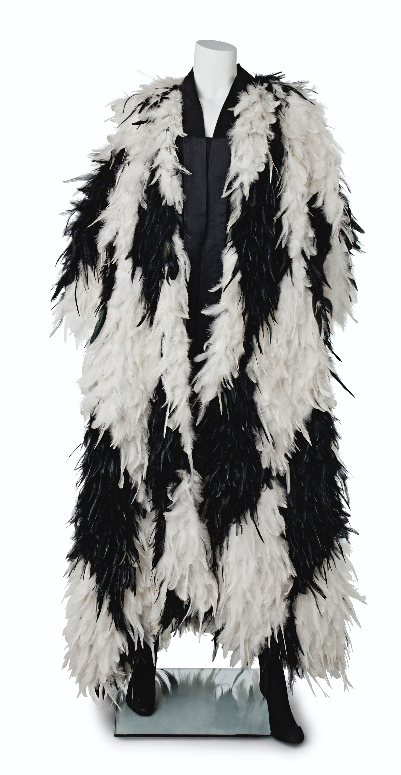 A BLACK AND WHITE FEATHER COAT Christie's