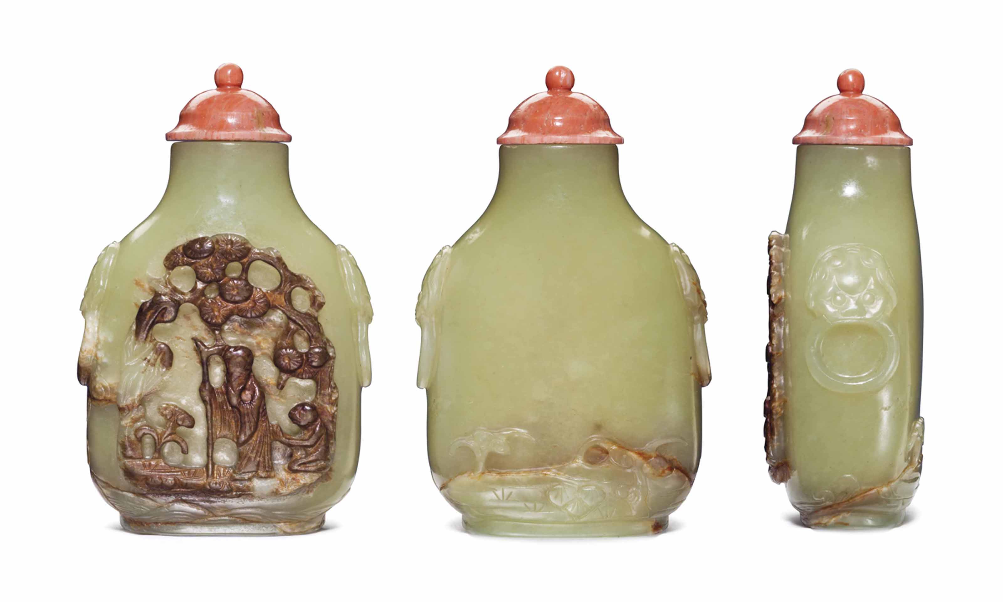 清道光御製琺瑯彩蟈蟈紋鼻煙壺礬紅四字篆書款, IMPERIAL, JINGDEZHEN