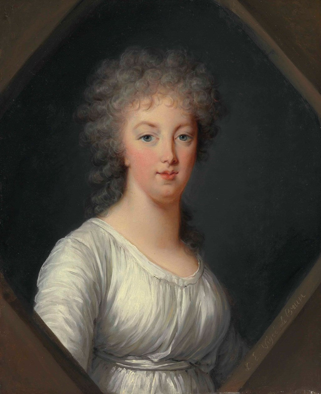 Elisabeth Louise Vigee Le Brun Paris 1755 1842 Portrait Of Marie Antoinette 1755 1793 Bust Length In A Trompe L Oeil Stone Niche Christie S