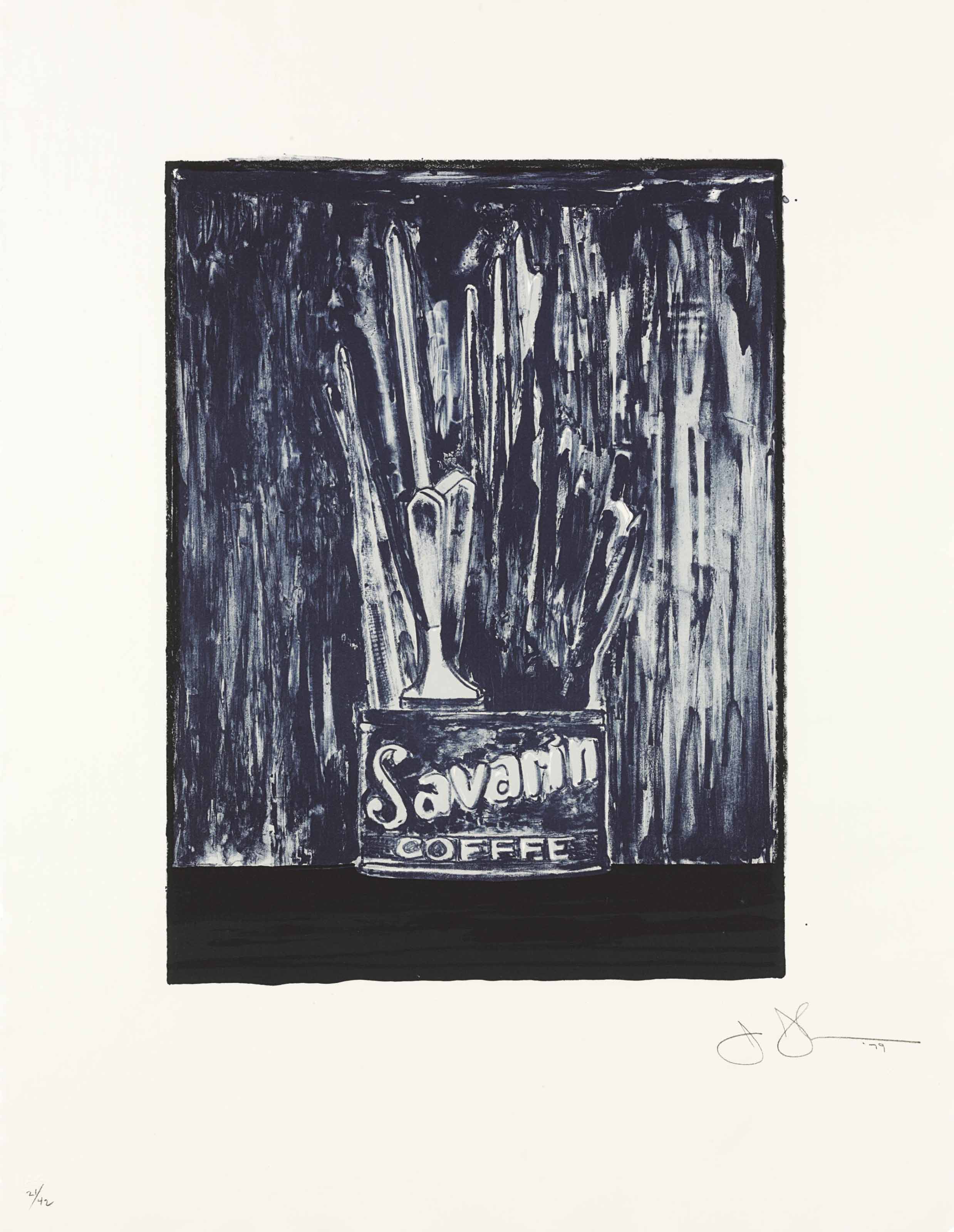 JASPER JOHNS (B. 1930) , Savarin 6 (Blue) Christie's