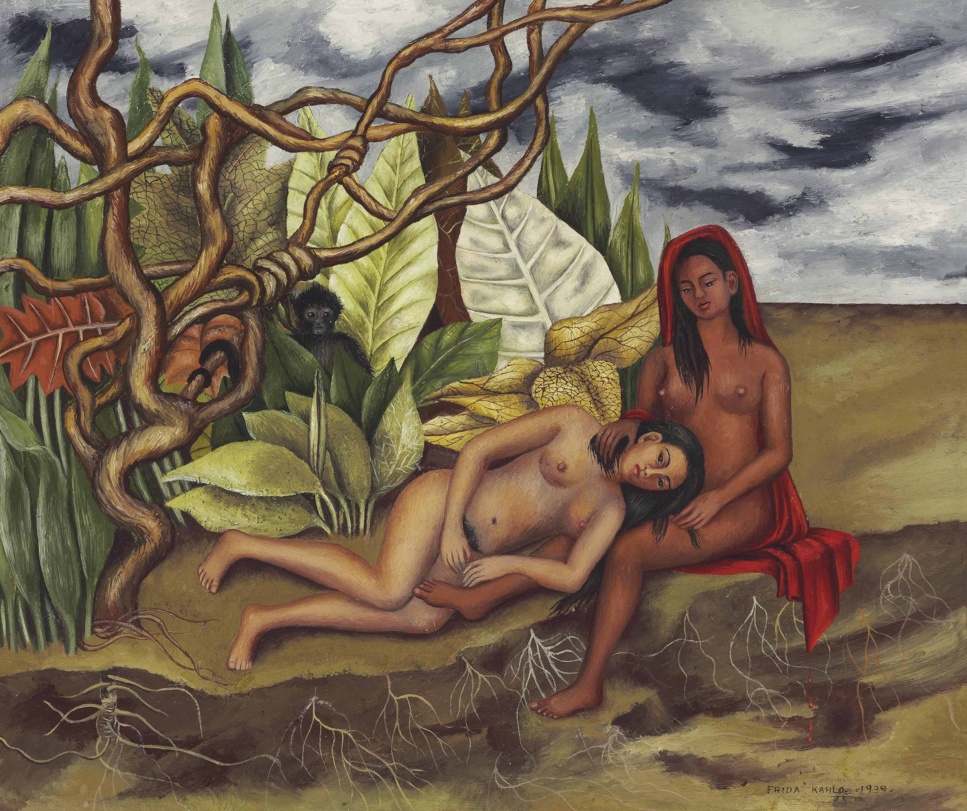 Frida Kahlo, Dos desnudos en el bosque (La tierra misma), 1939, sold for $8,005,000 on 12 May 2016 at Christie's in New York