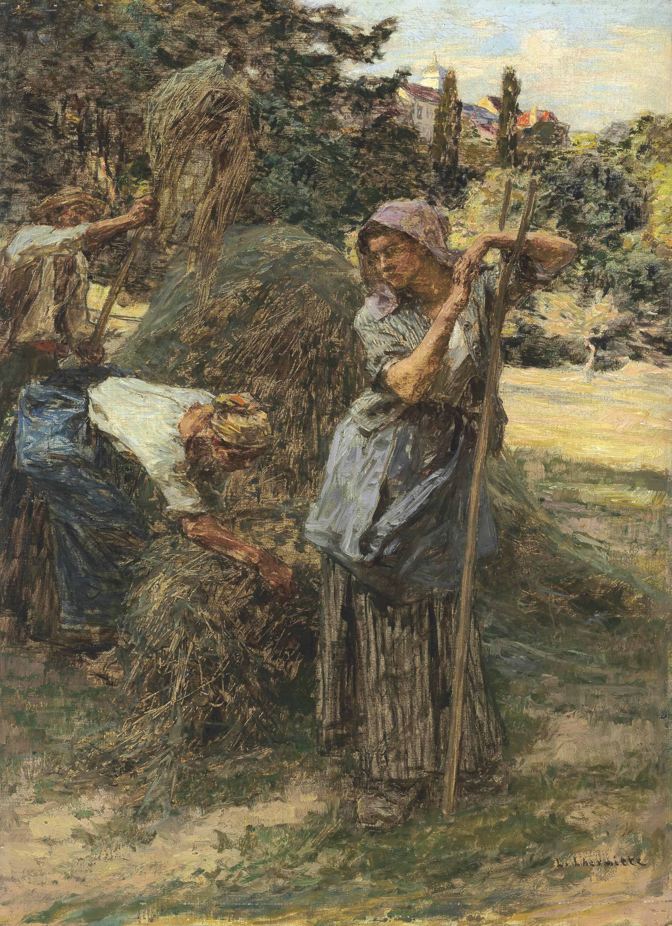 Reproduções De Arte La Faneuse por Léon Augustin L'hermitte (1844