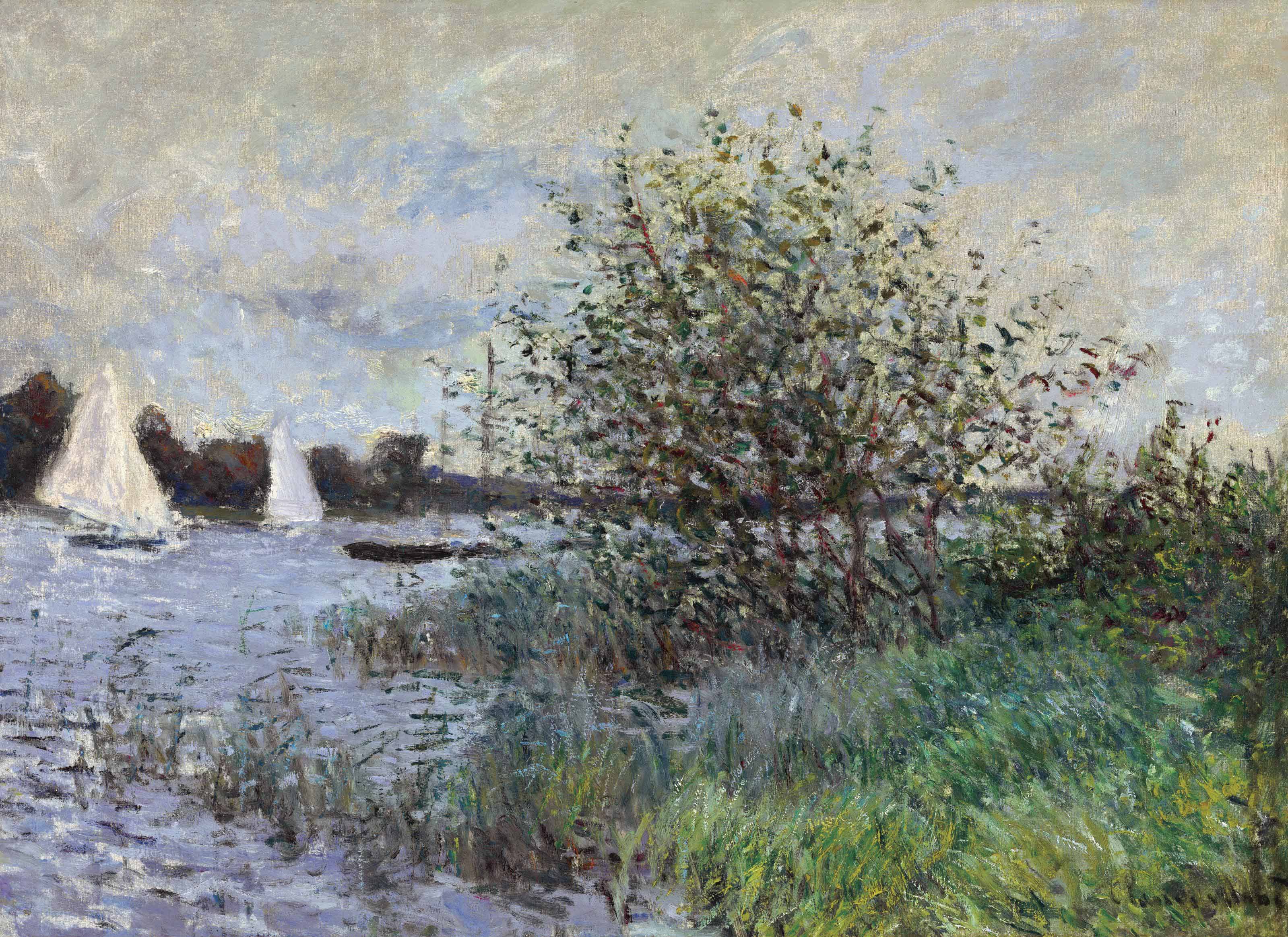 Claude Monet (1840-1926) , Les bords de la Seine près d ...