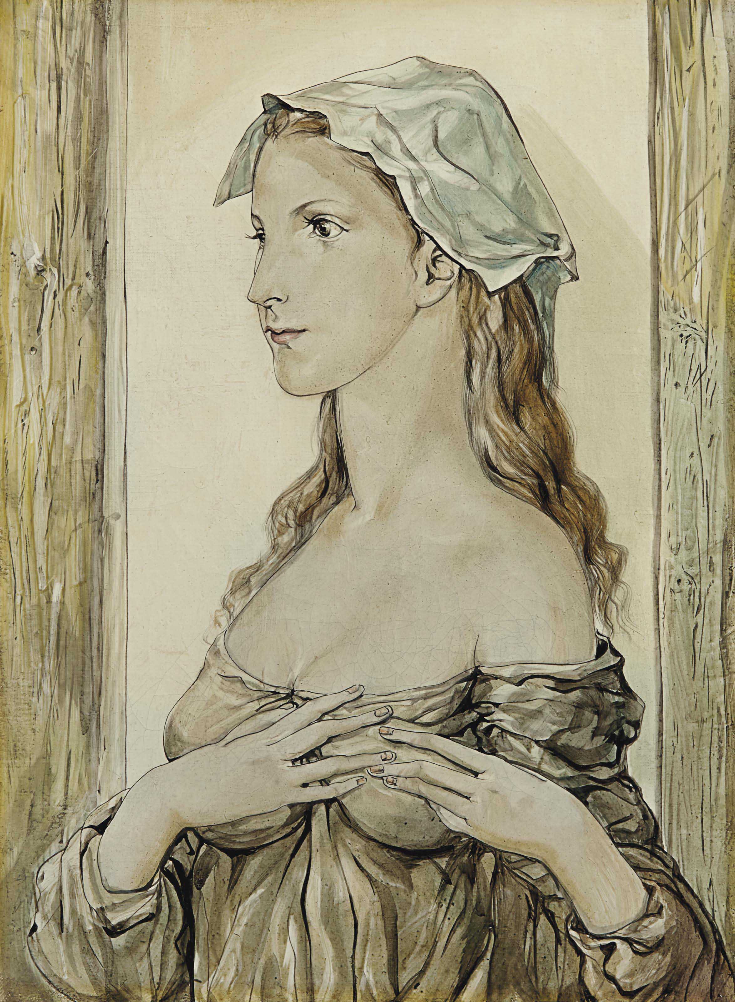 本 Foujita Grand fond blanc