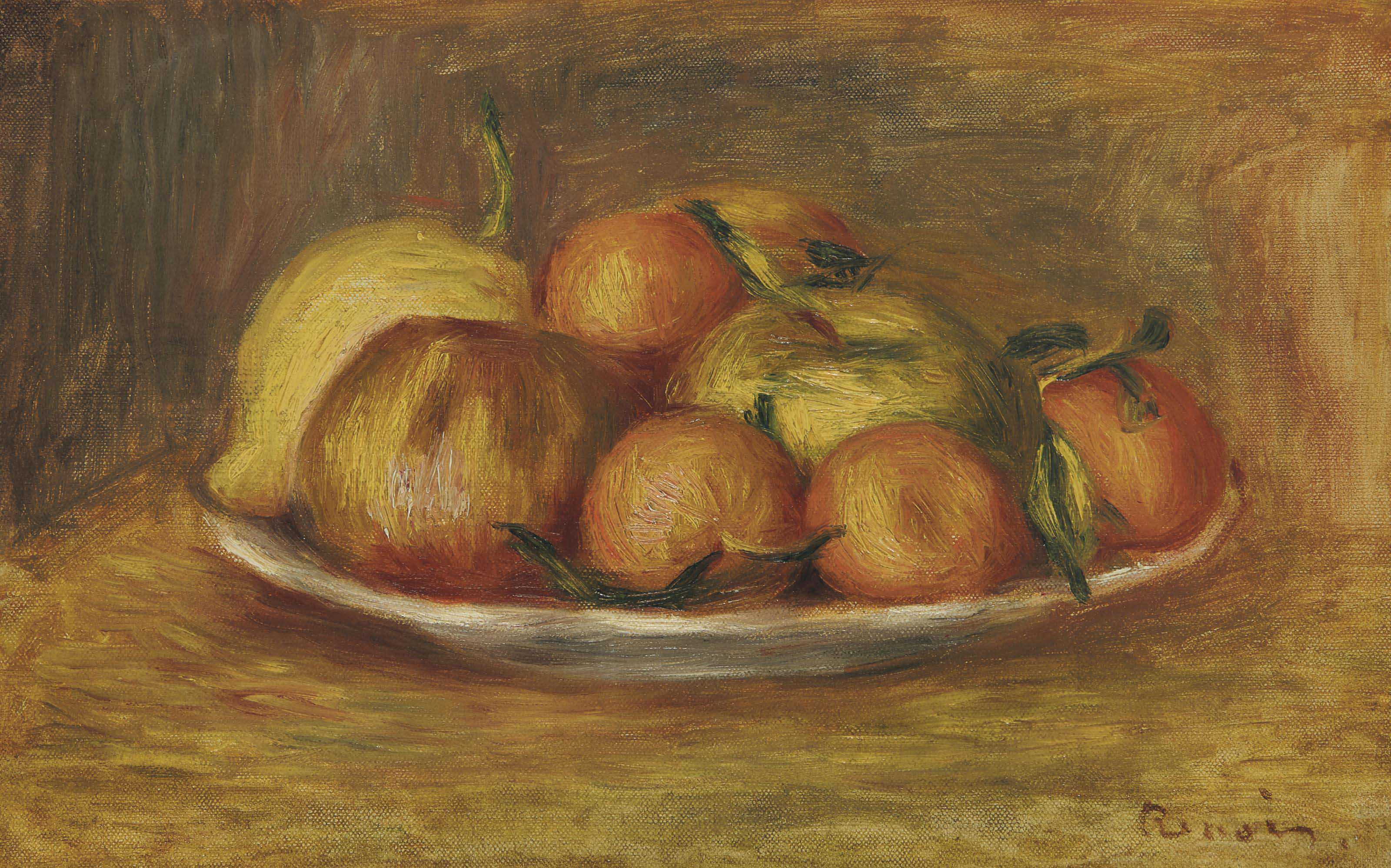 日本全国送料無料商品 特集 Pierre-Auguste pommes aux morte Nature (1841-1919), Renoir 絵画