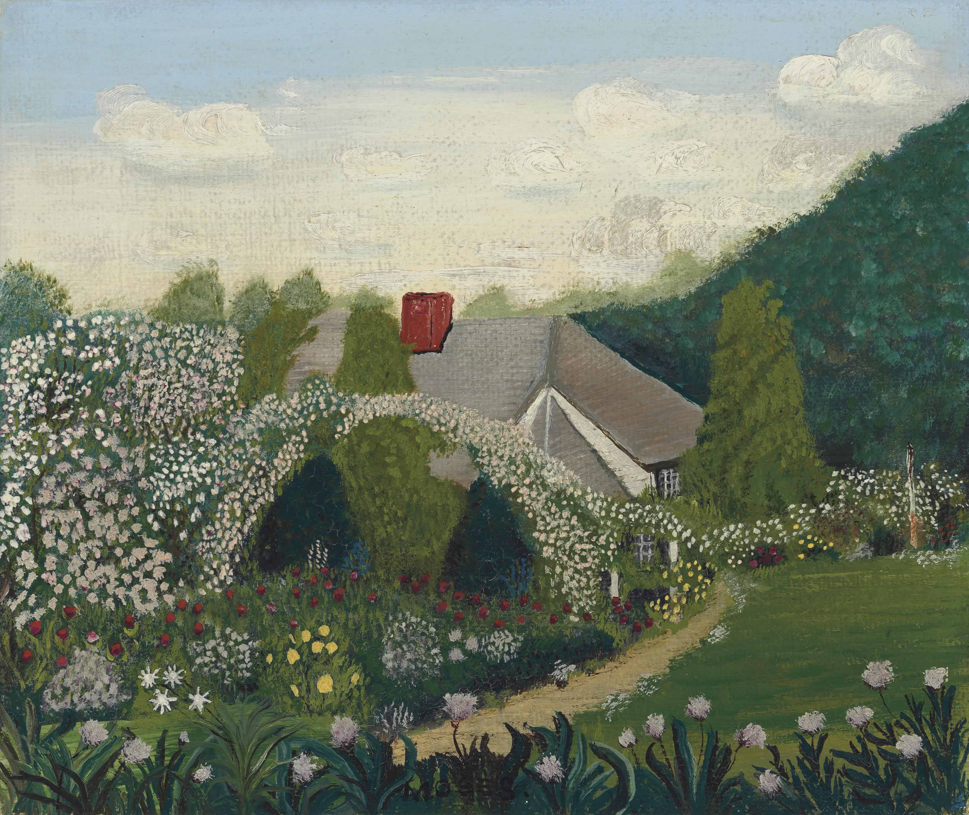 Country Garden and Cottage, Anna Mary Robertson 'Grandma' Moses (1860 ...