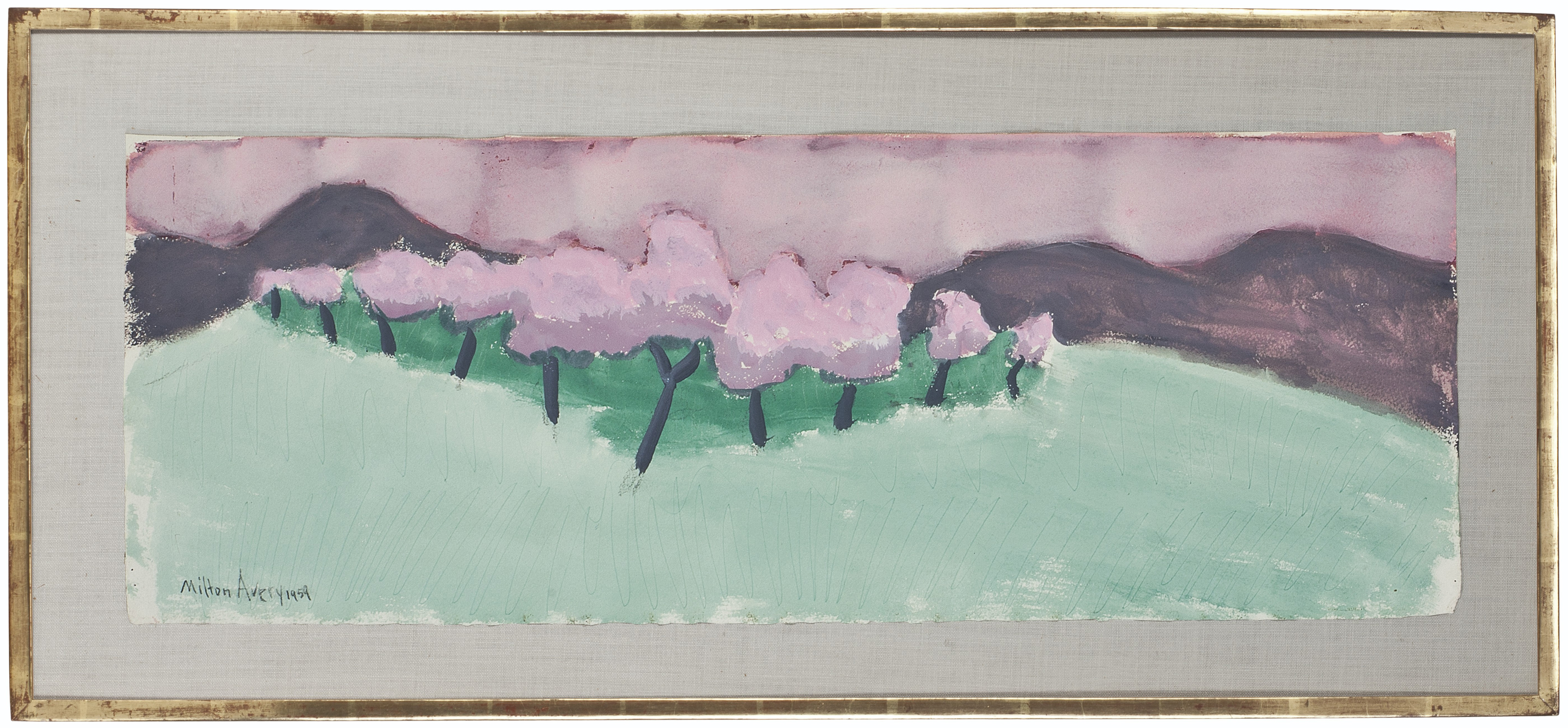 Avery、Milton、希少画集画、新品額付 MILTON AVERY MODERN EXHIBITION LITHOGRAPH POSTER OLD VINTAGE