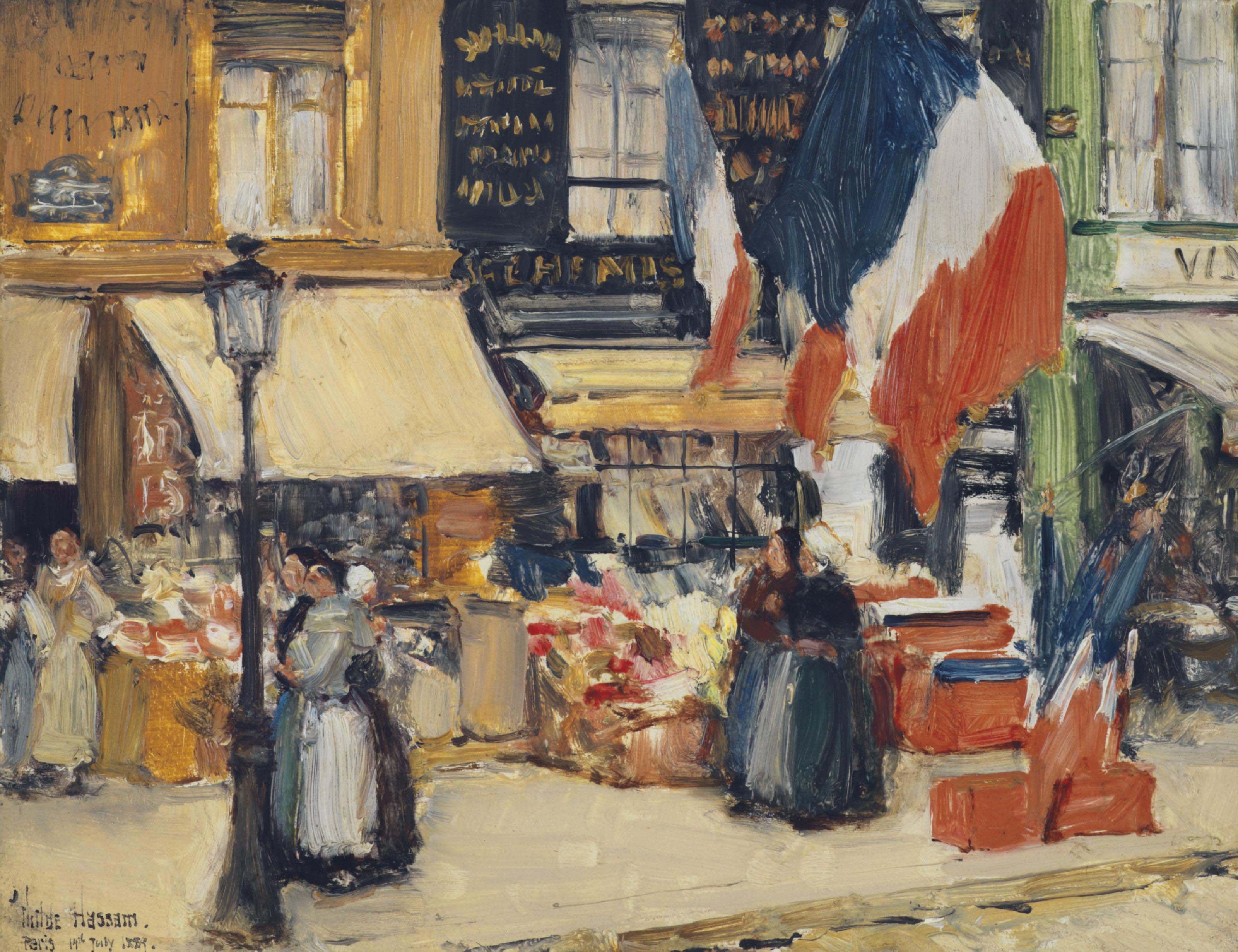 Childe Hassam 1859 1935 Bastille Day Boulevard Rochechouart