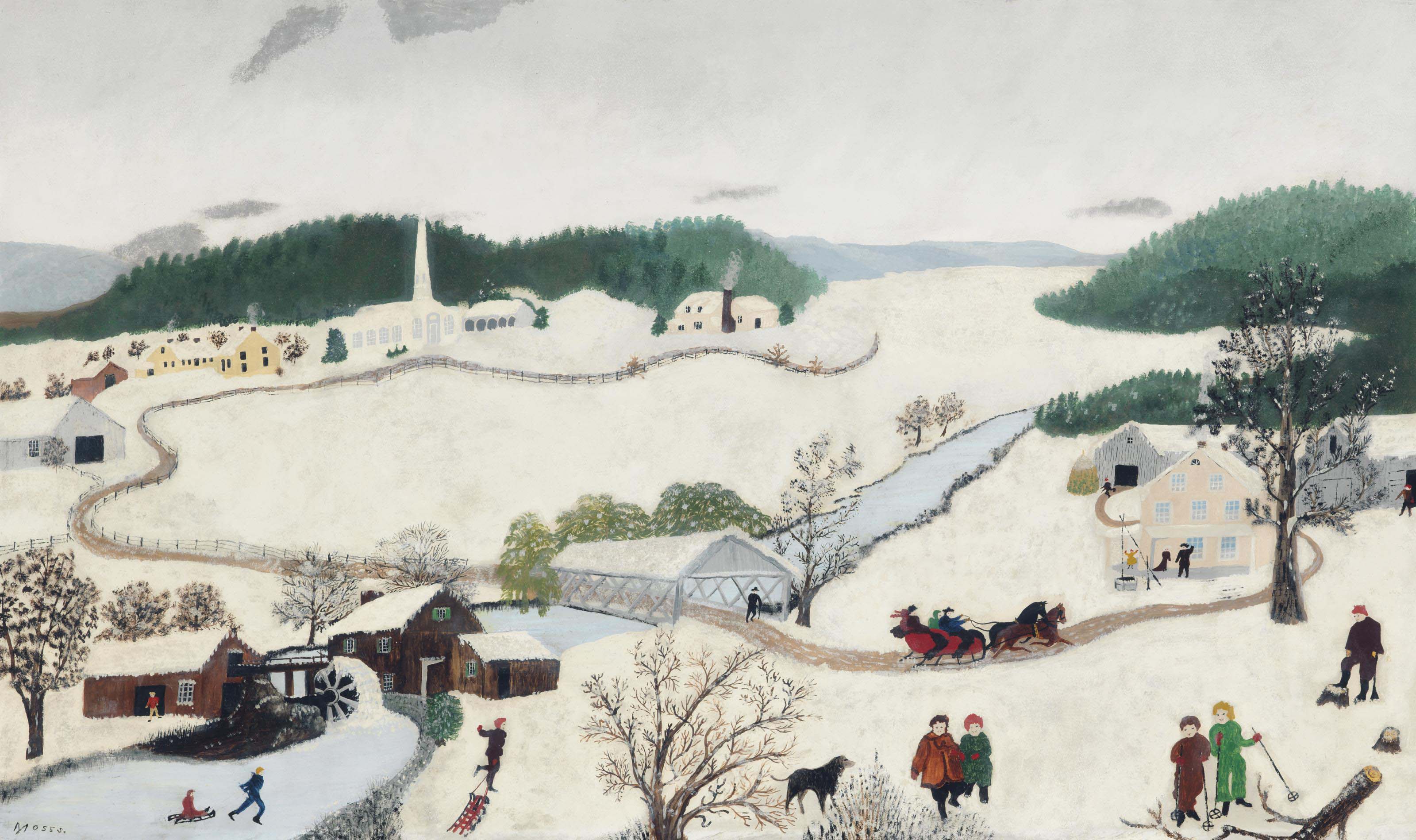Anna Mary Robertson Grandma Moses 1860 1961 Over The River