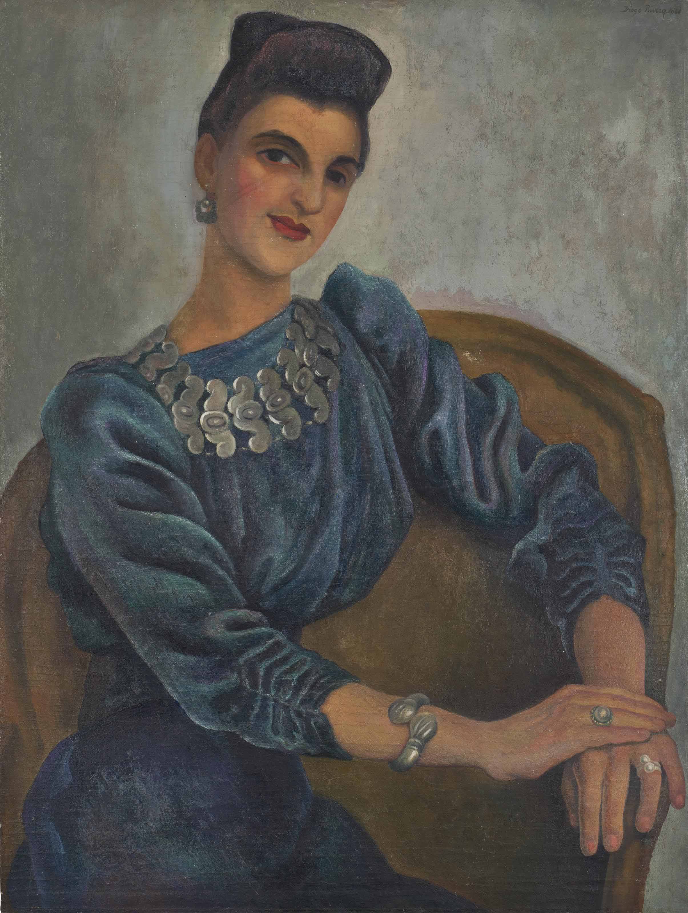 La mujer de collar, Regina Rubinoff Tomars (also known as Dama en azul)