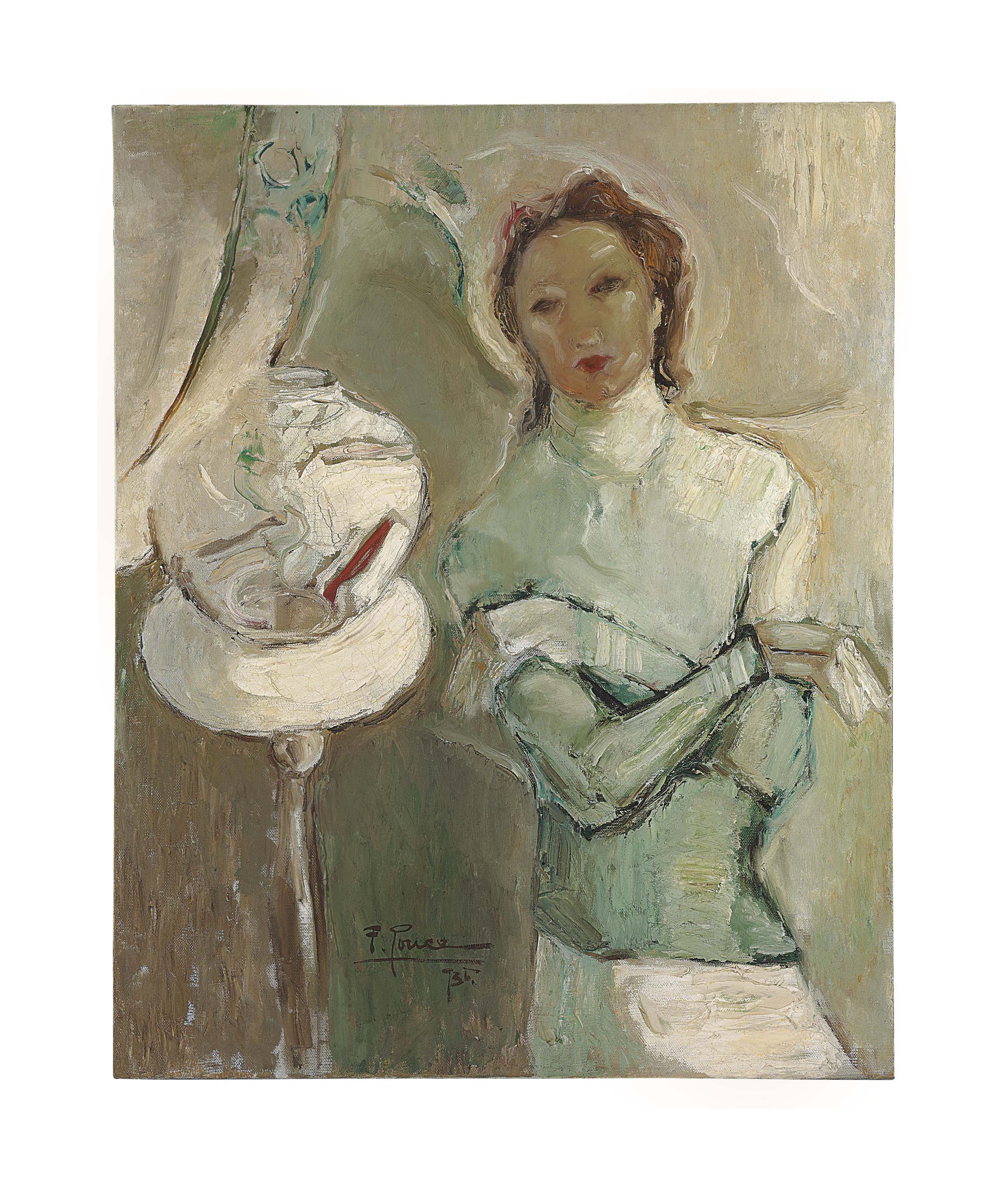 Fidelio Ponce de León (1895-1949) , Joven con pecera | Christie's