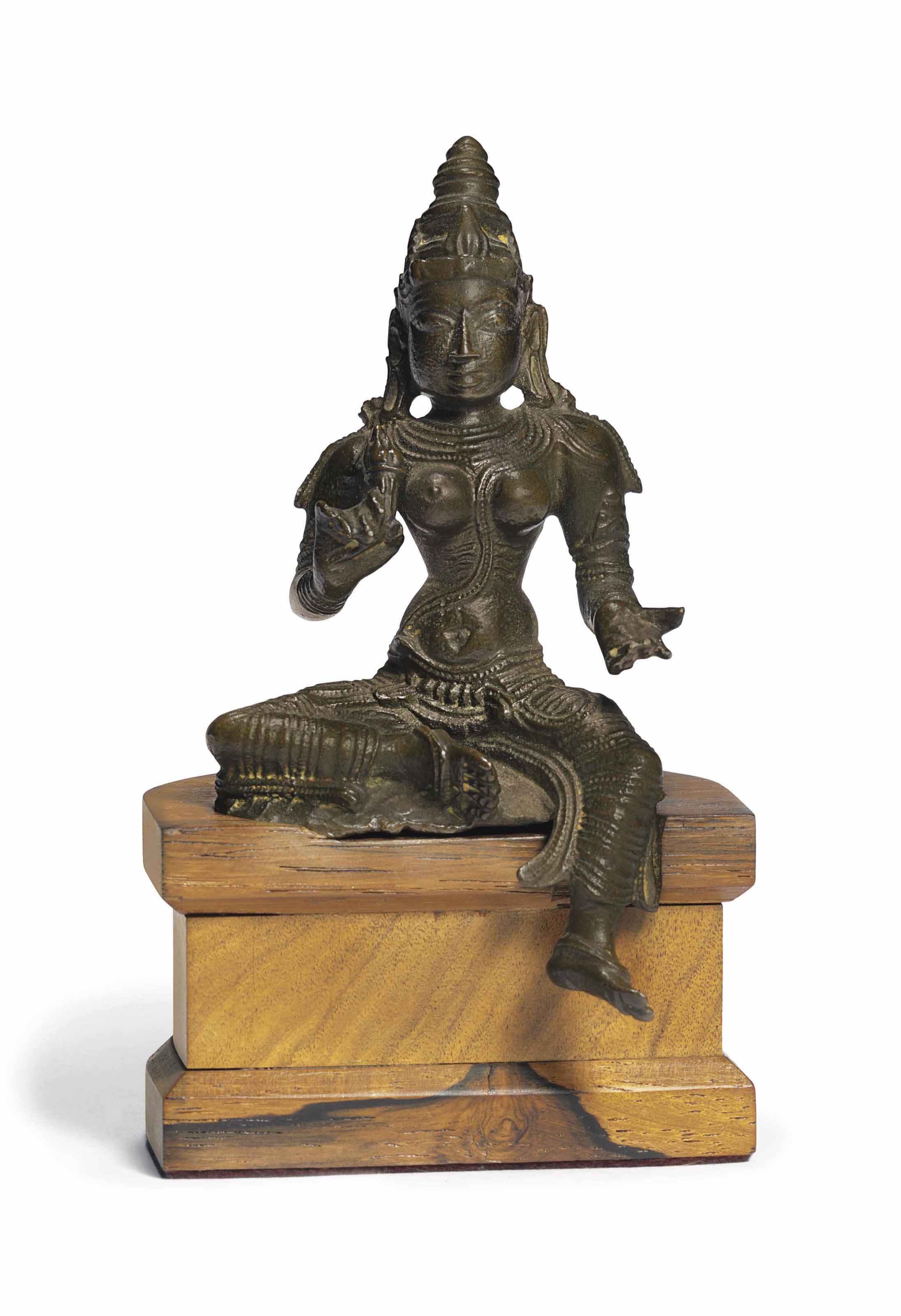 A Bronze Figure of Parvati , SOUTH INDIA, TAMIL NADU, LATE CHOLA OR