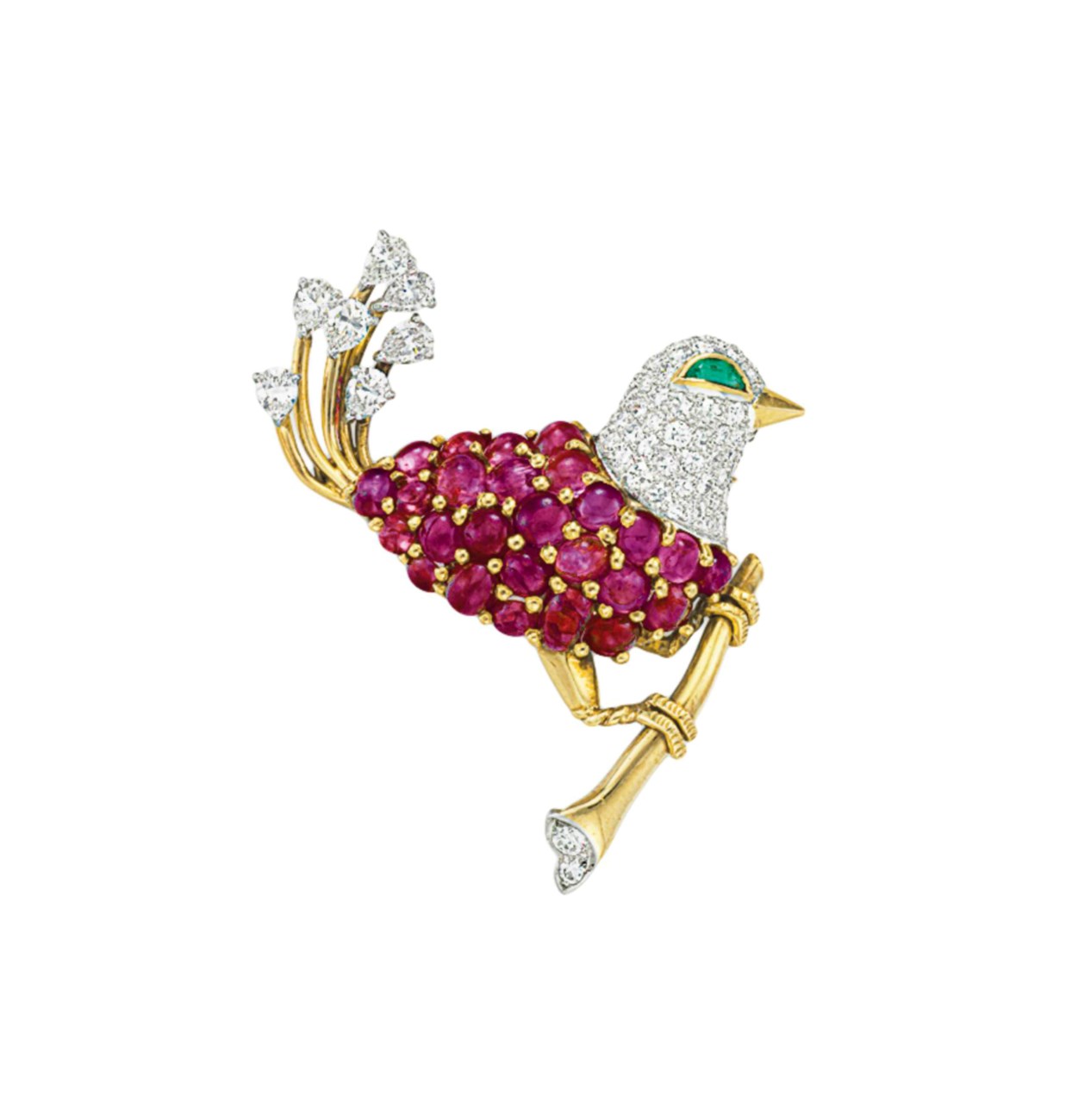 A MULTIGEM AND DIAMOND BIRD BROOCH, BY CARTIER Christie's