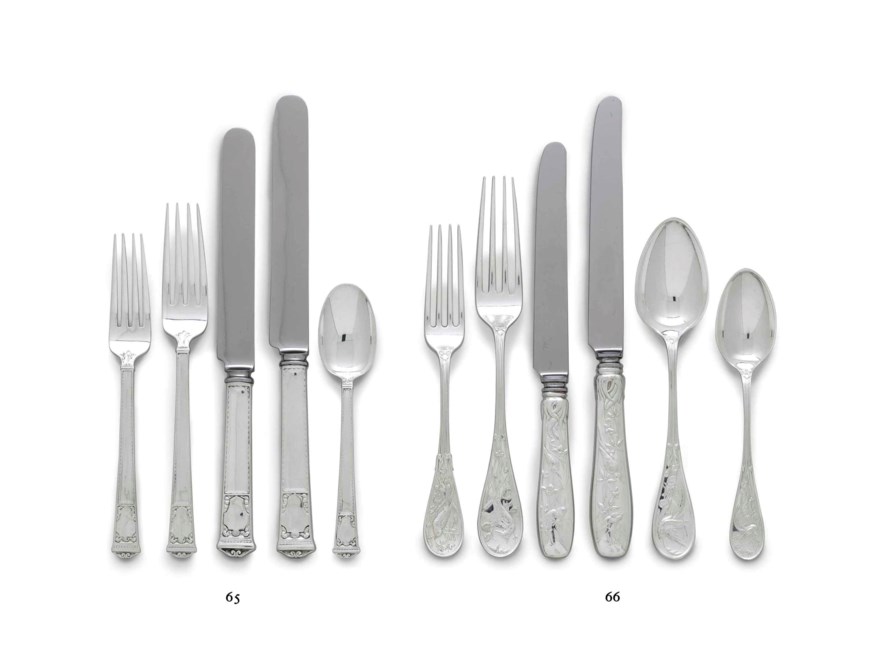 AN AMERICAN SILVER ASSEMBLED FLATWARE SERVICE, MARK OF TIFFANY & CO