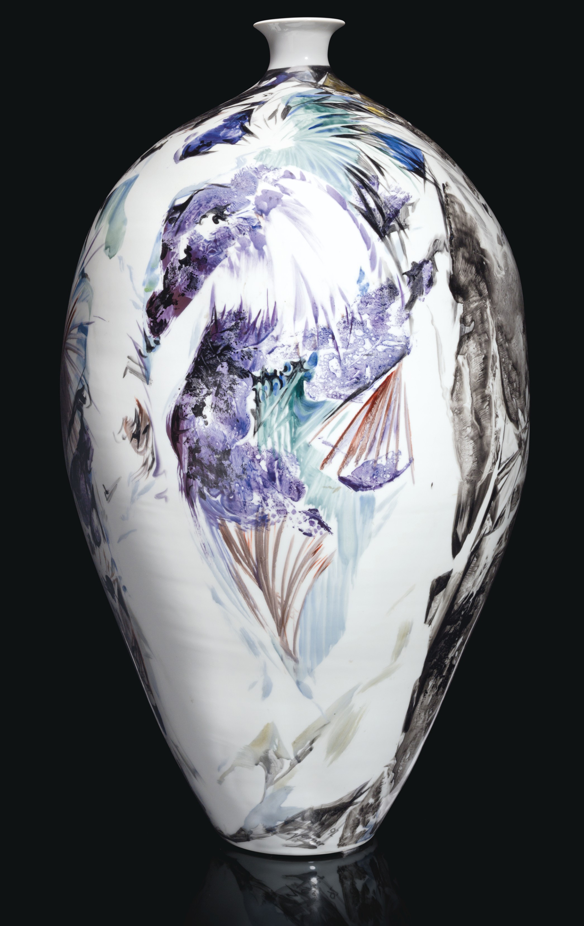A Large Meissen Porcelain Vase Painted By Professor Heinz Werner