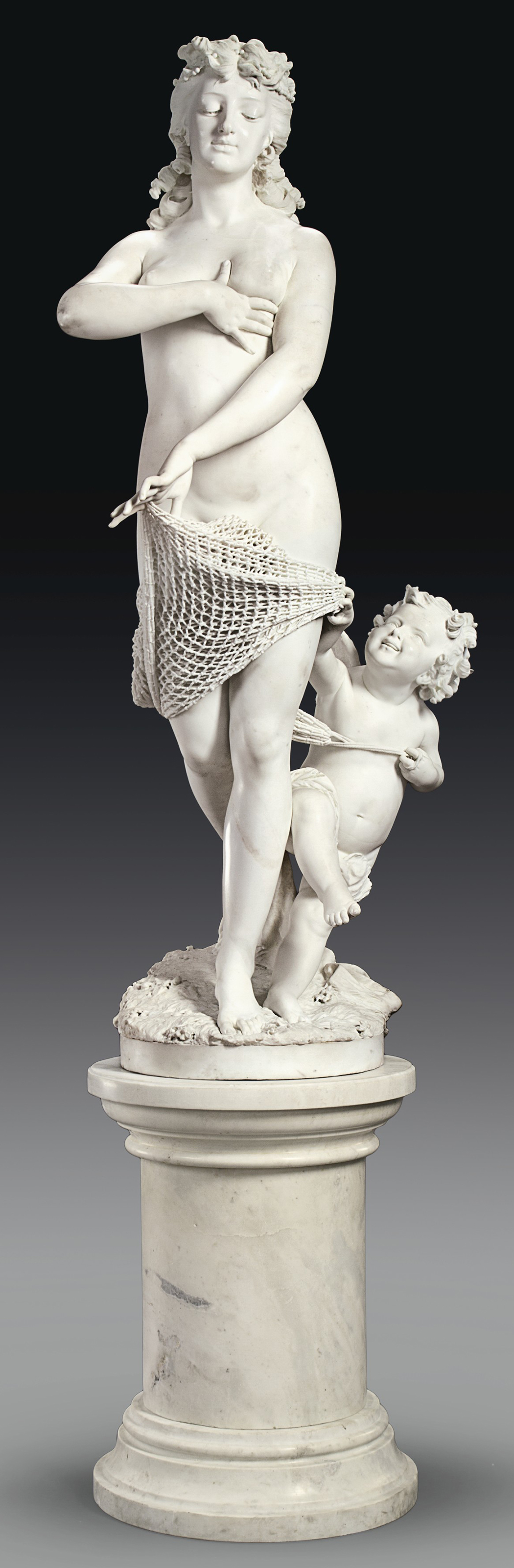 A LARGE MEISSEN PORCELAIN VASE PAINTED BY PROFESSOR HEINZ WERNER