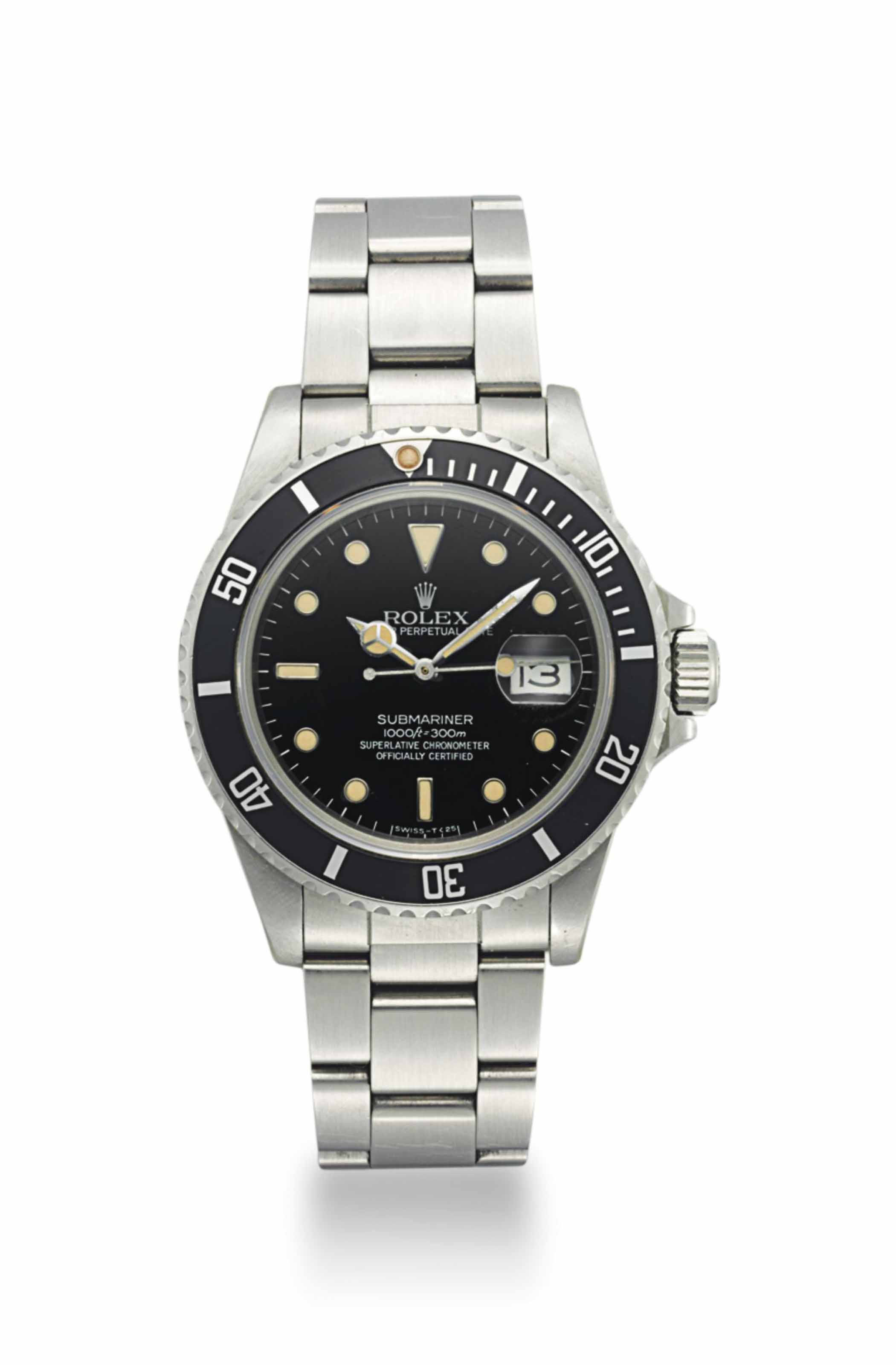 Rolex. A Stainless Steel Automatic Wristwatch with Center ...