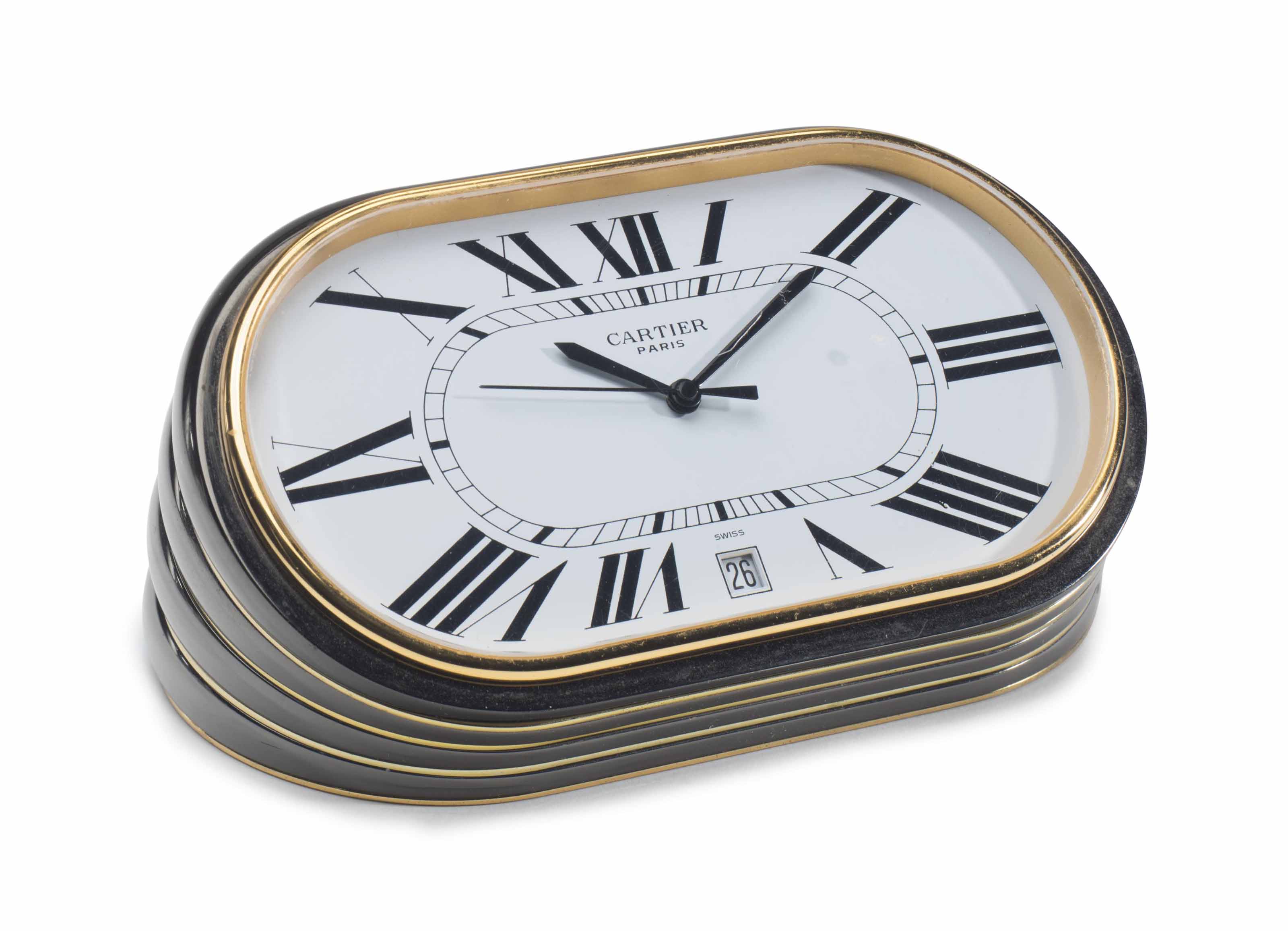 A 'LES MUST DE CARTIER' DESK CLOCK , CIRCA 1985 Christie's