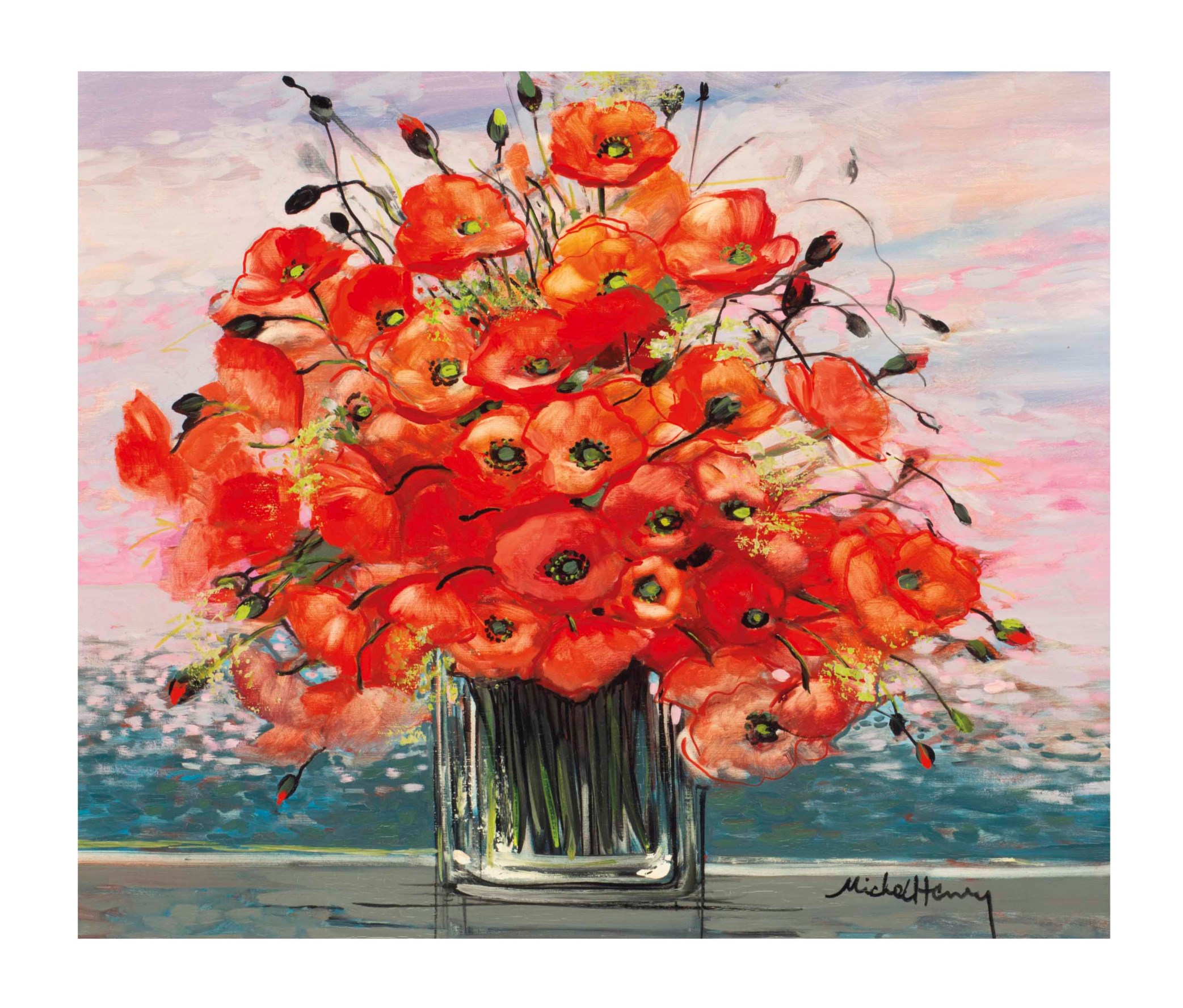 Michel Henry (French, b. 1928), Still life with flowers Christie's