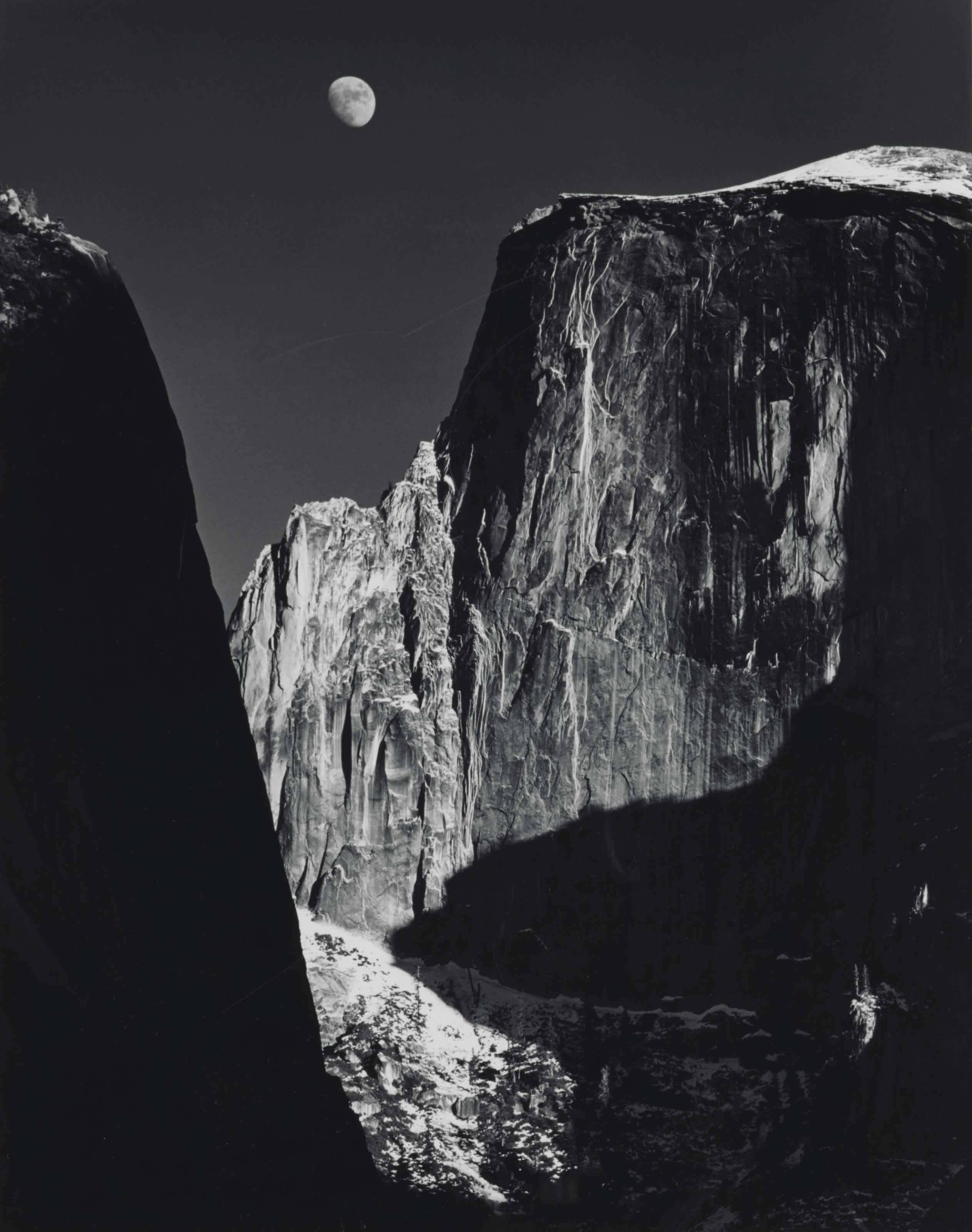 Ansel Adams (1902–1984) , Moon and Half Dome, Yosemite Valley, 1960