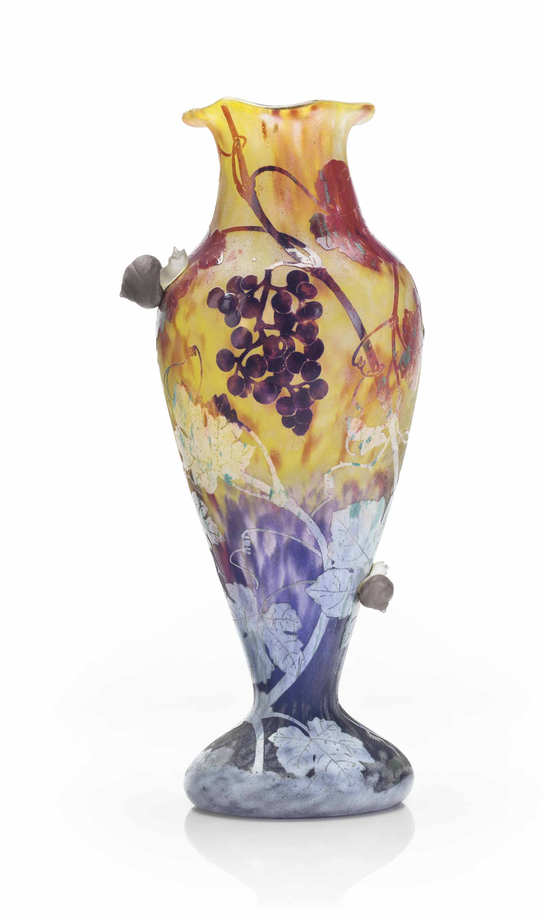 Daum. A Snail vase, circa 1910, sold for $47,500 on 23 March 2016 at Christie's in New York