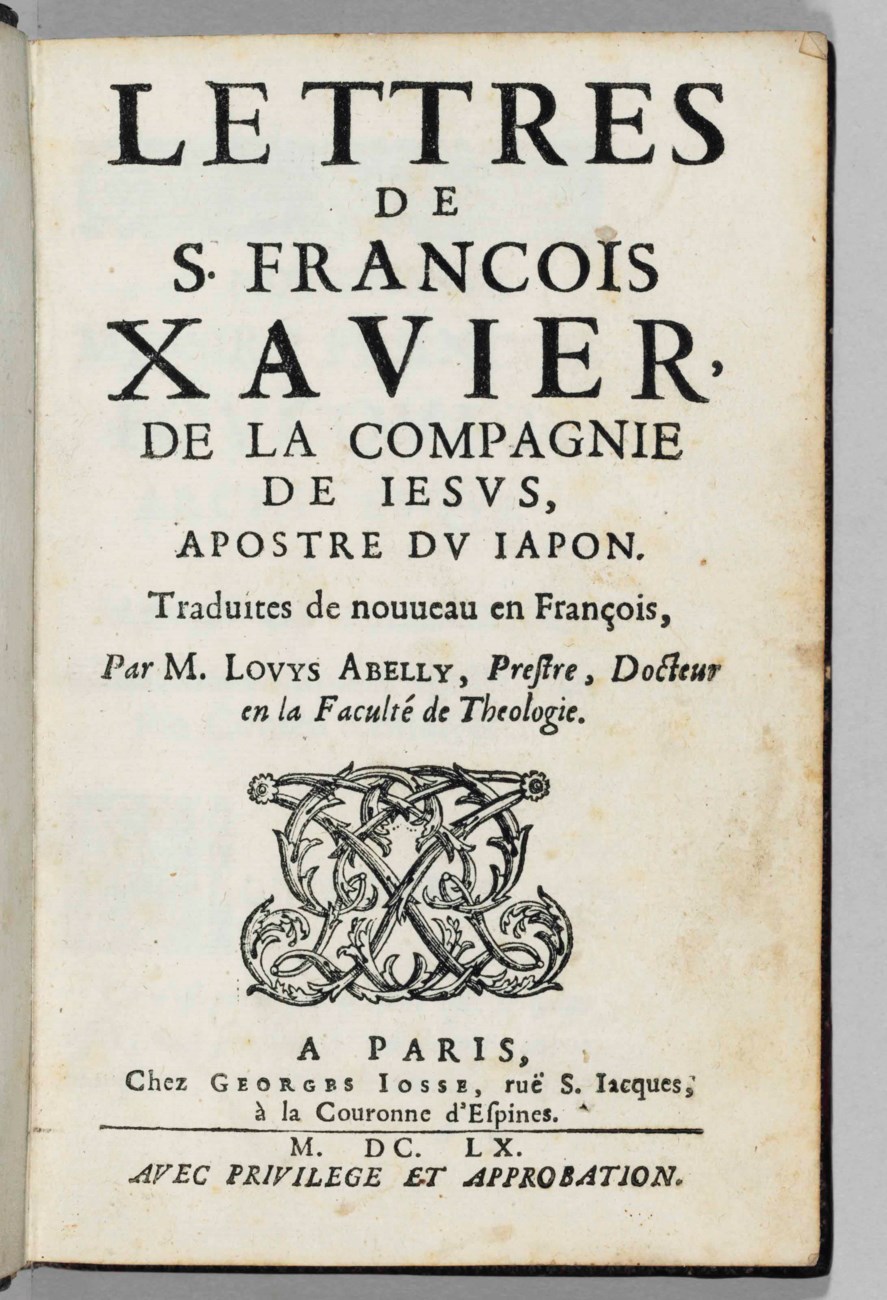 XAVIER, Francis, Saint (15061552). Lettres de S. Francis Xavier, de la