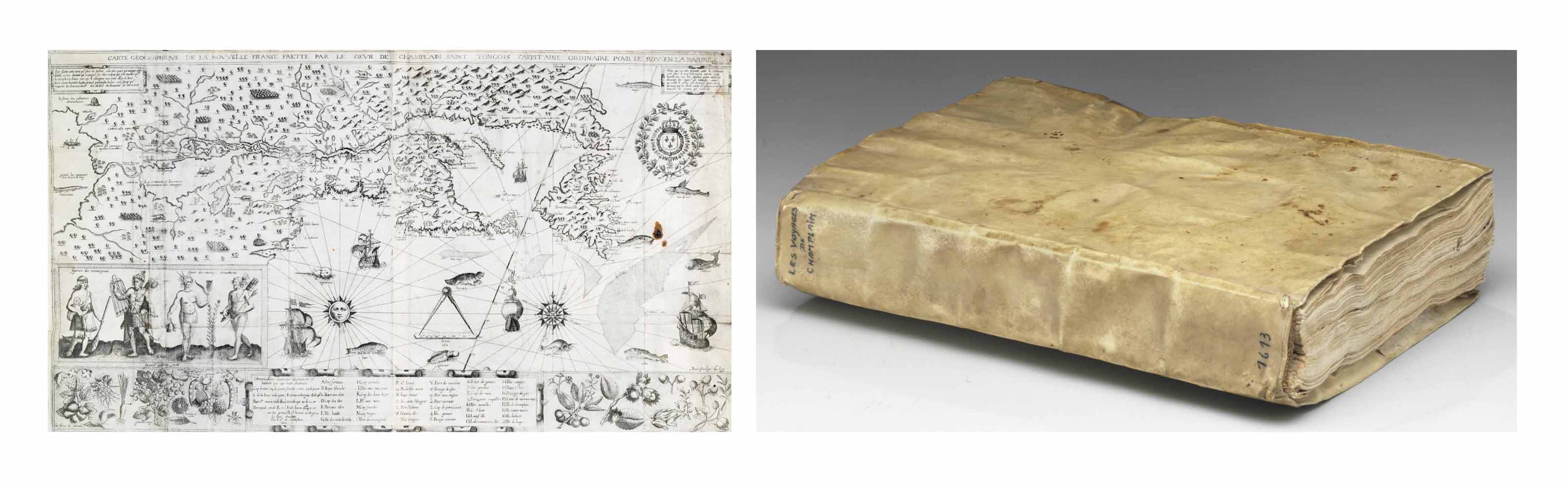 CHAMPLAIN, Samuel de (1567-1635) Les Voyages du Sieur de Cha...