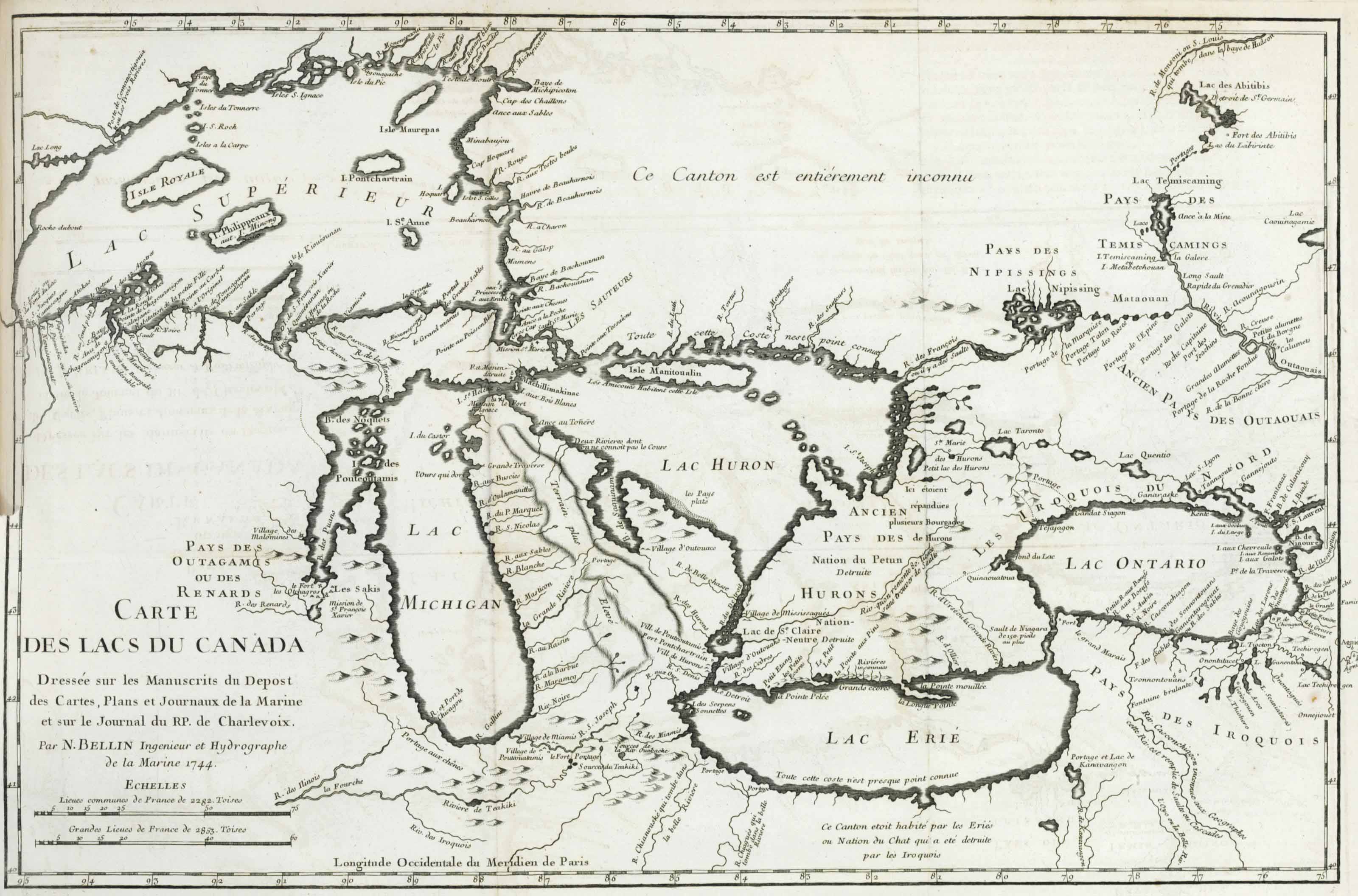 Charlevoix Pierre Francois Xavier De 1682 1761 Histoire Et Description Generale De La Nouvelle France Avec