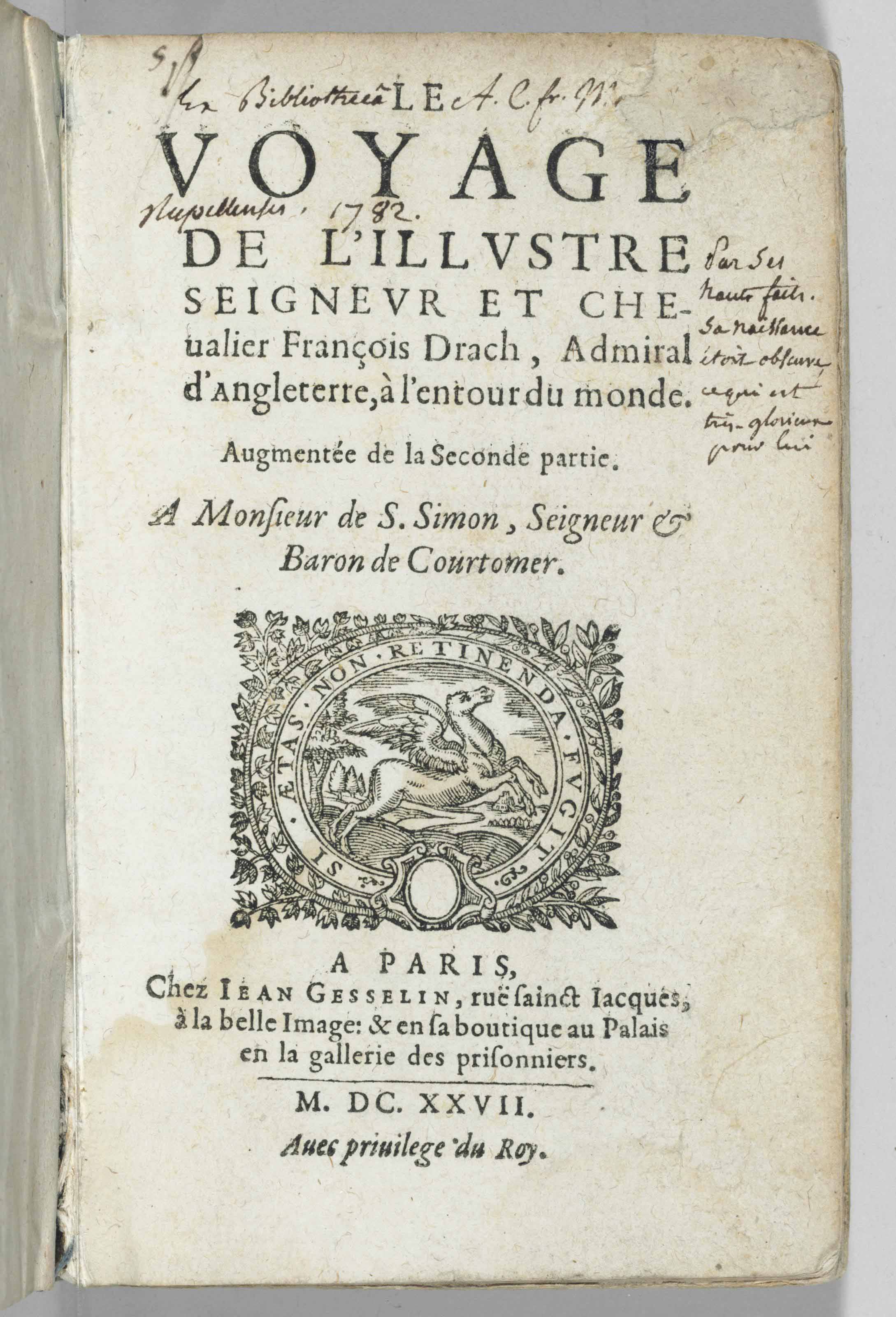 Drake Sir Francis Ca 1540 1596 Le Voyage De L Illustre Seigneur Et Chevalier Francois Drach