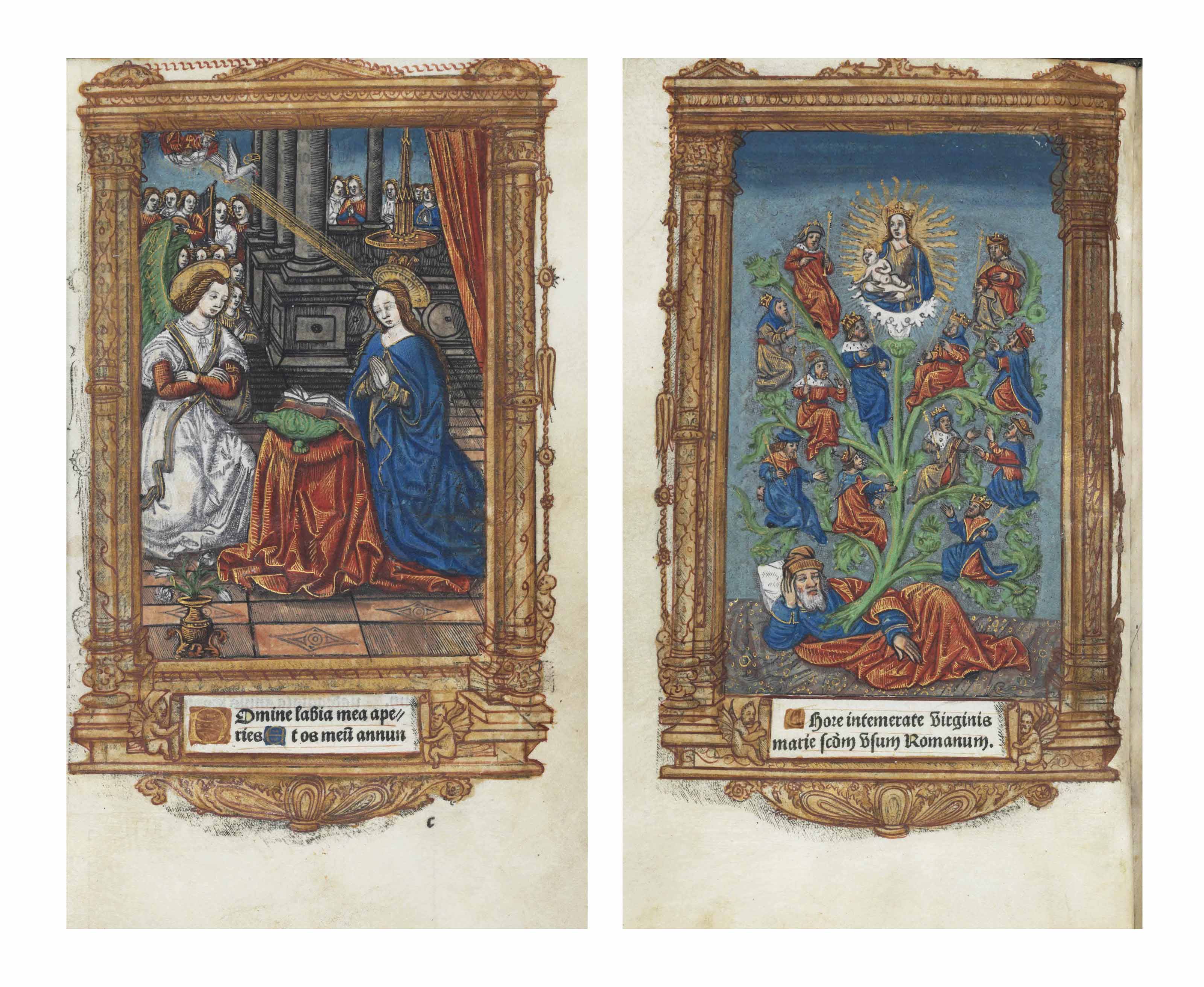 Book Of Hours Use Of Rome In Latin And French Hore Beate Marie Virginis Secundum Usum