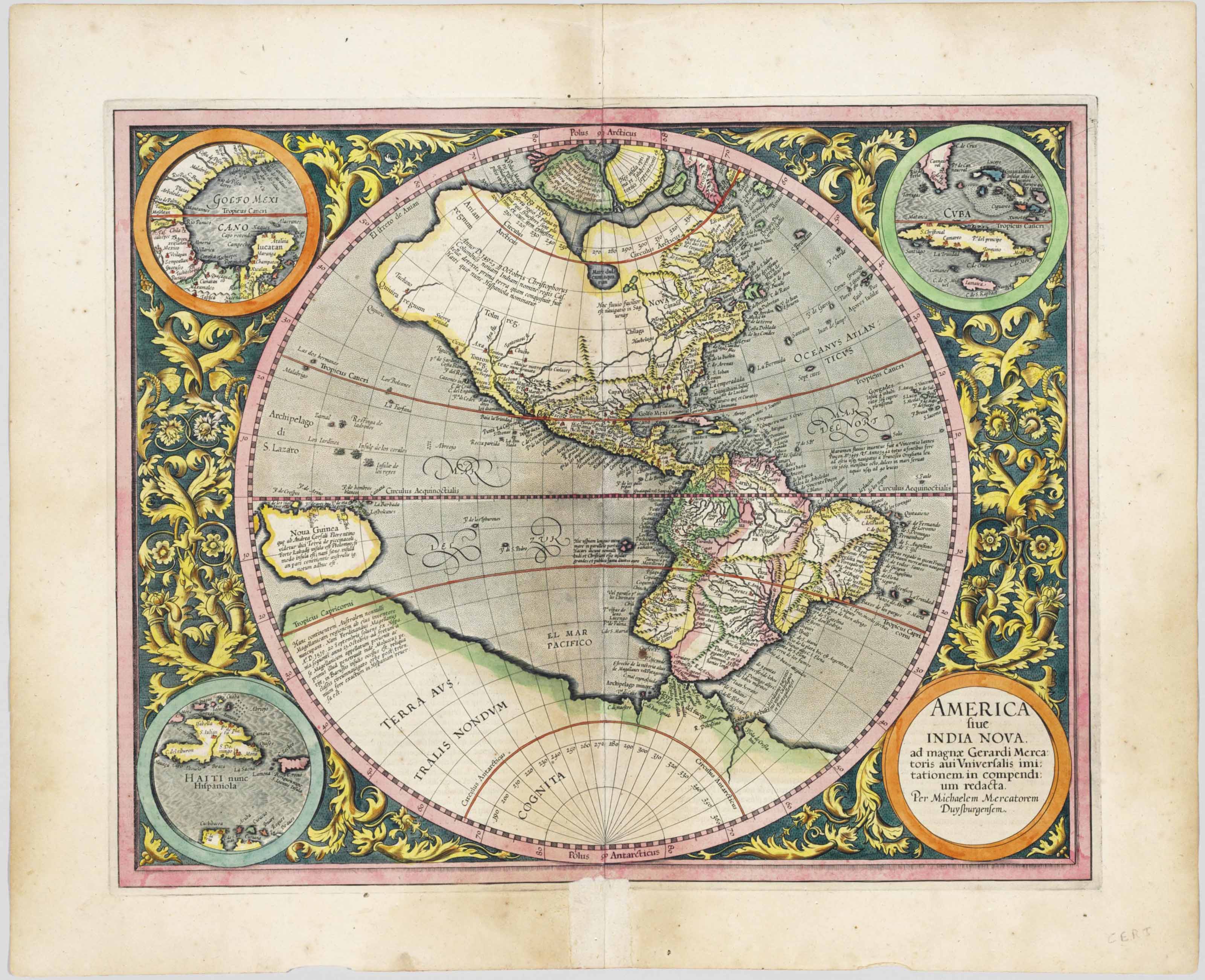 Mercator Michael Ca 1567 1600 America Sive India Nova Amsterdam Ca 1633 Christie S