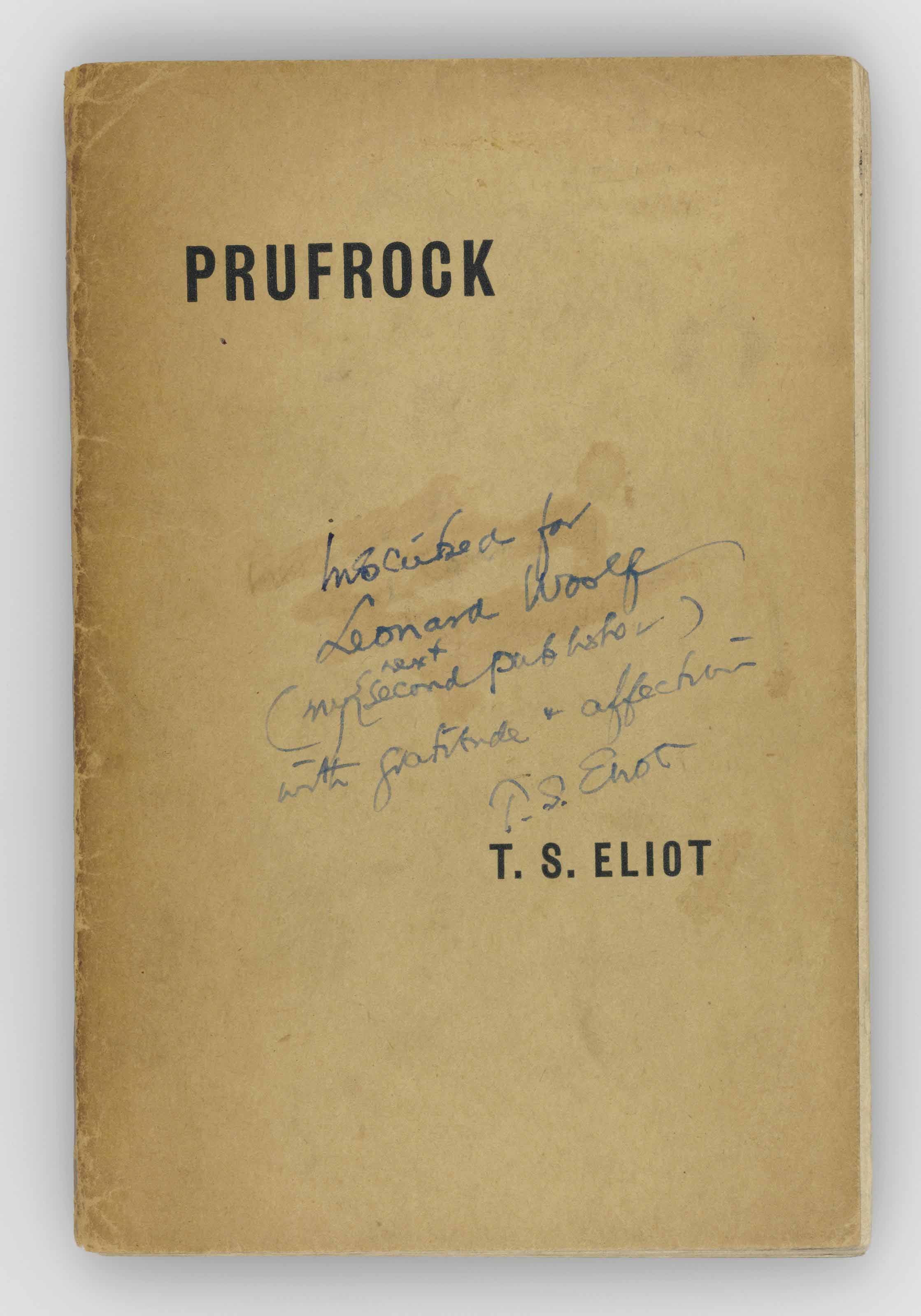 ELIOT, Thomas Stearns (1888-1965) Prufrock and Other Observa...