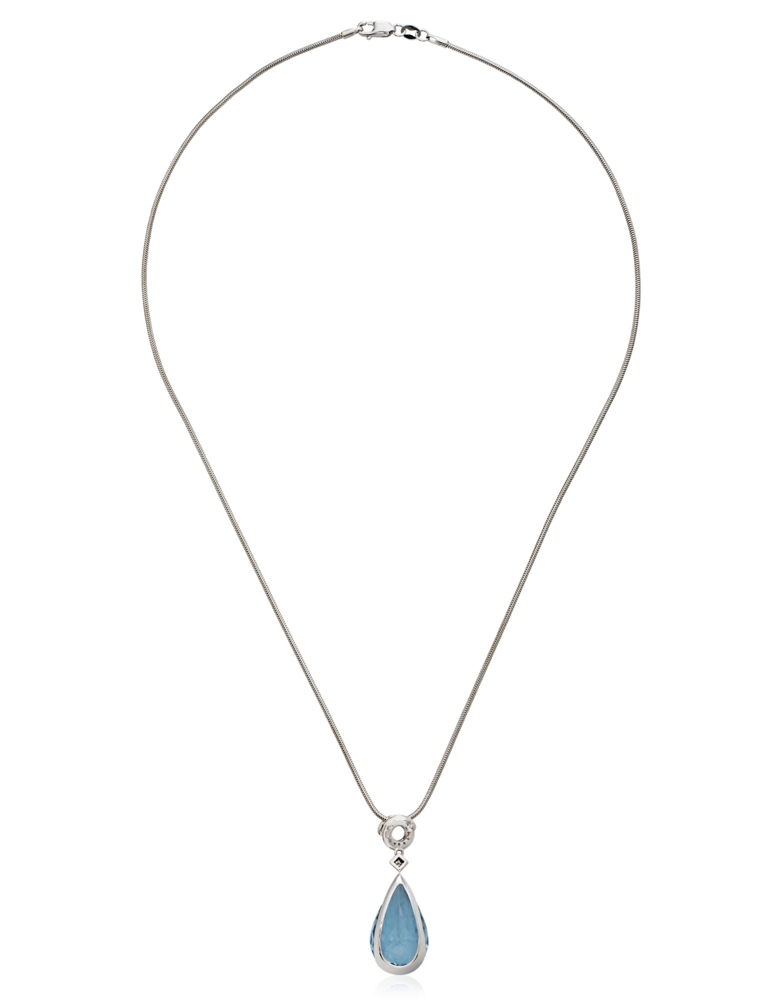 Diamond Pendant Aquamarine Necklace Kohls STERN AQUAMARINE AND