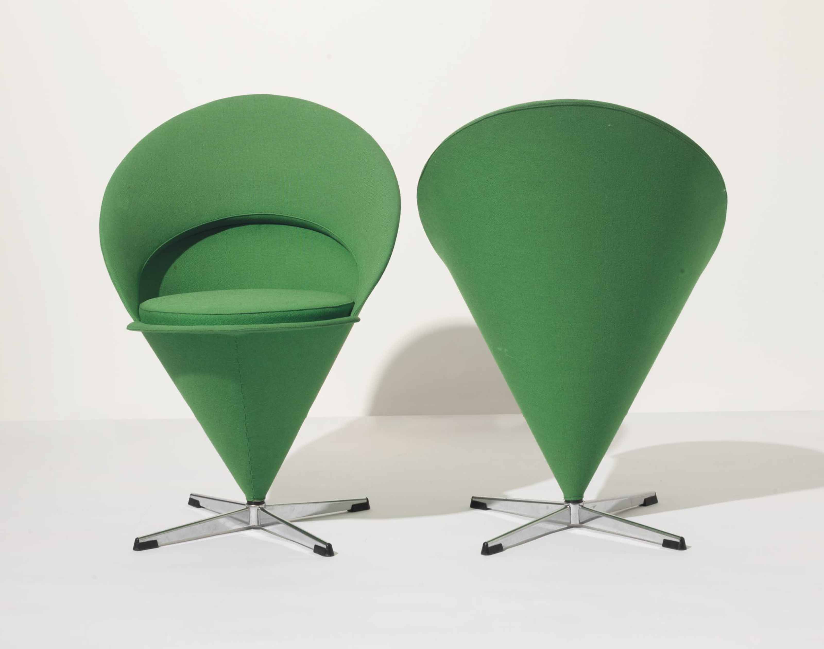 VERNER PANTON (1926-1998) , A PAIR OF 'CONE' CHAIRS, DESIGNED CIRCA 1958 | Christie's